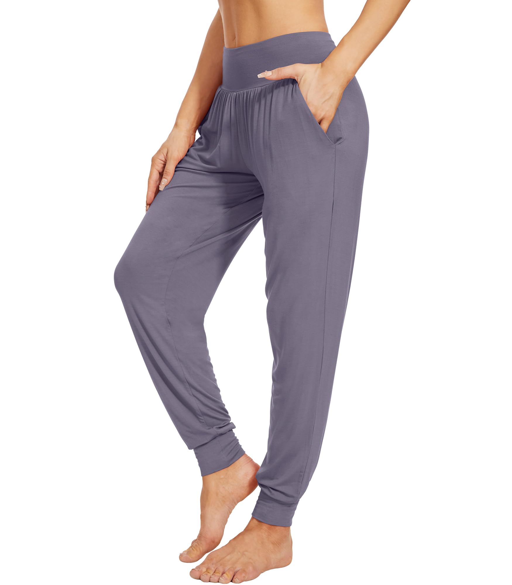 WiWi Women's Viscose from Bamboo Joggers Super Soft Pajama Pants Yoga Bottoms Cooling Lounge Sweatpants S-XXL
