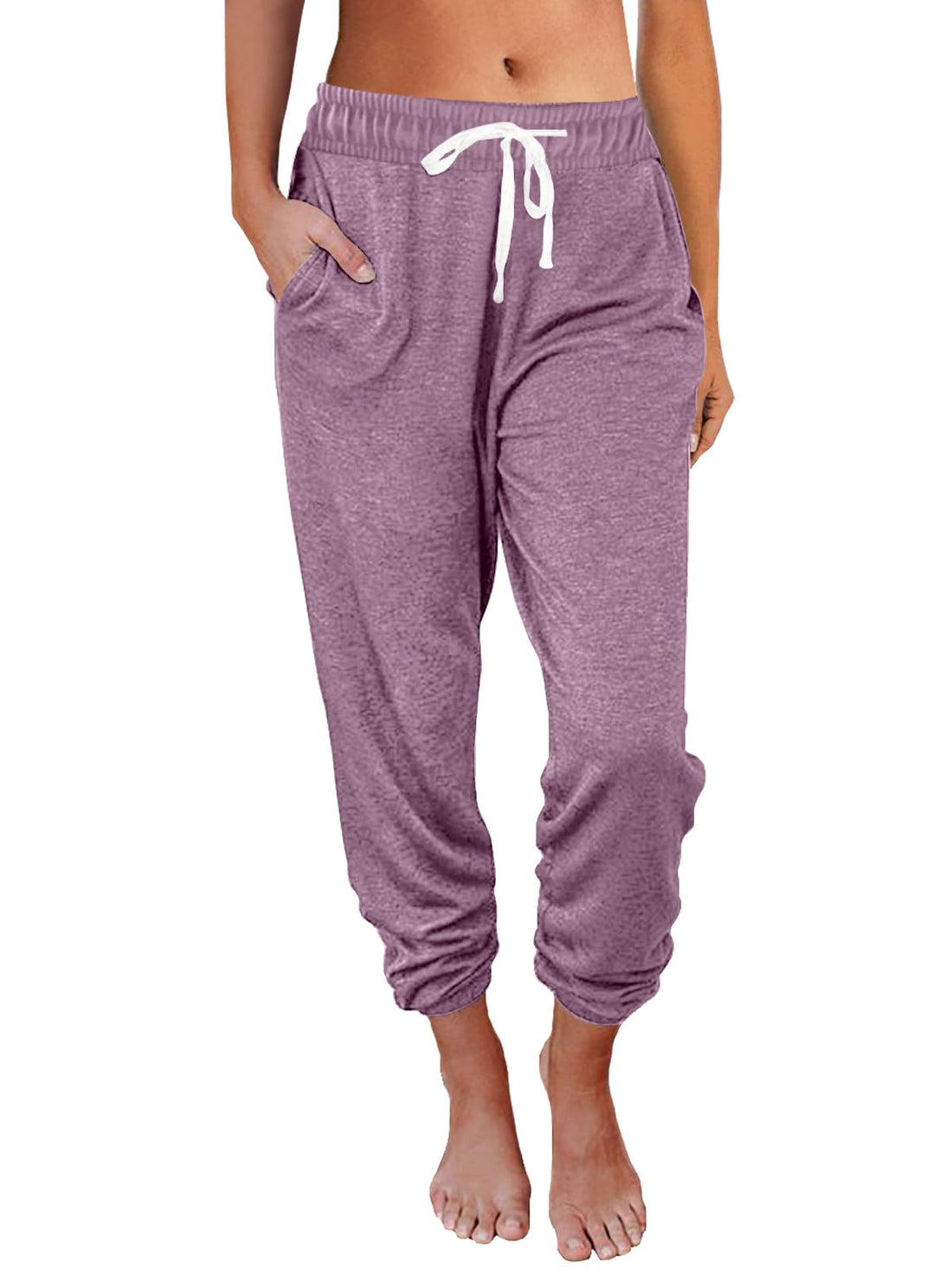 AUTOMET Women's High Waisted Lounge Sweatpants Jogger Pants with Pockets