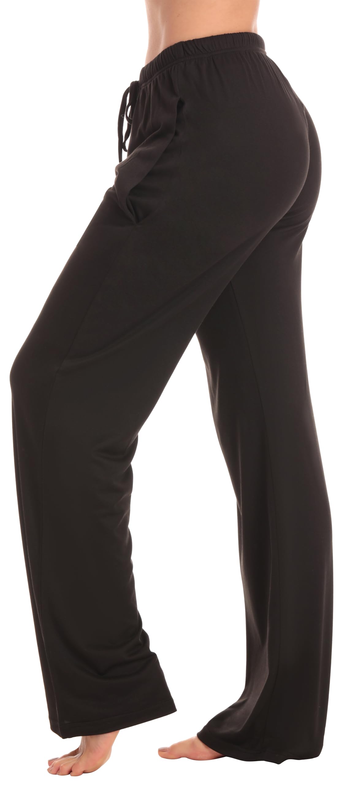 Just Love Women's Pajama Pants, Soft Stretch Jersey PJ Bottoms with Two Pockets, Elastic Waist and Drawstring