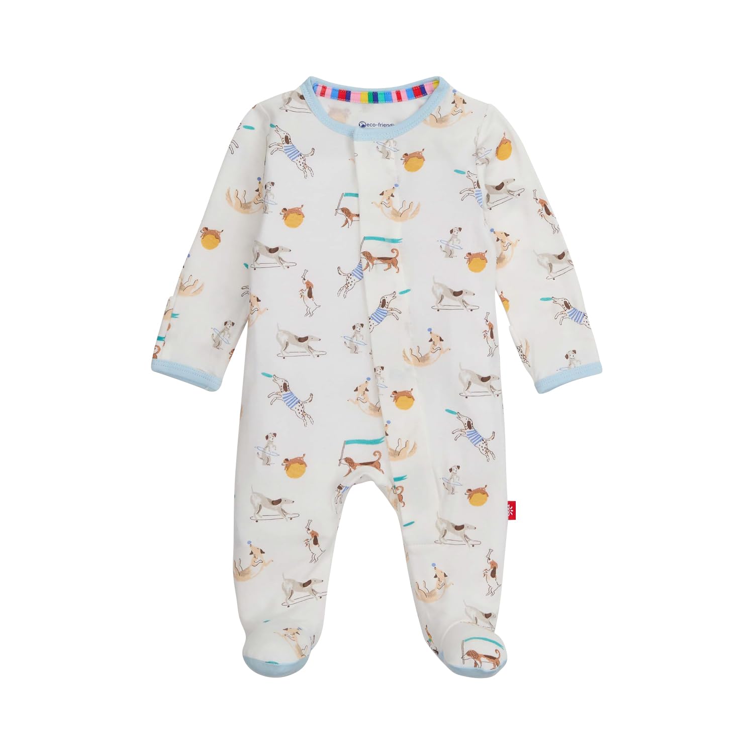 Magnetic Me Boys Modal Magnetic Baby Footie Pajamas | Silky Soft Modal Fabric | Baby Sleepers