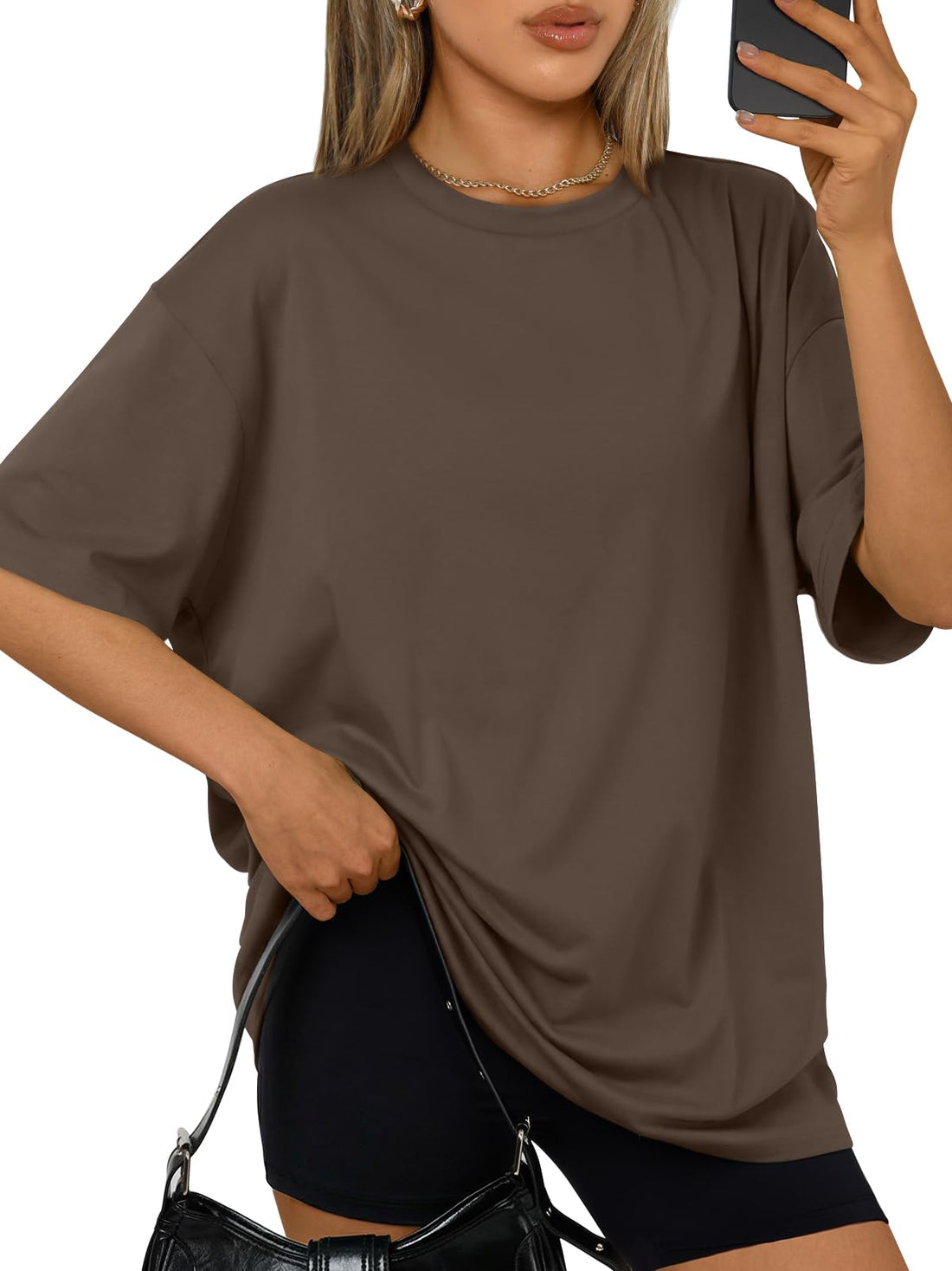 Trendy Queen Womens Oversized T-Shirts Short Sleeves Workout Tops | Casual Summer Gym Tees Plus Size Fashion Clothes 2026 WEBE CLOTHING