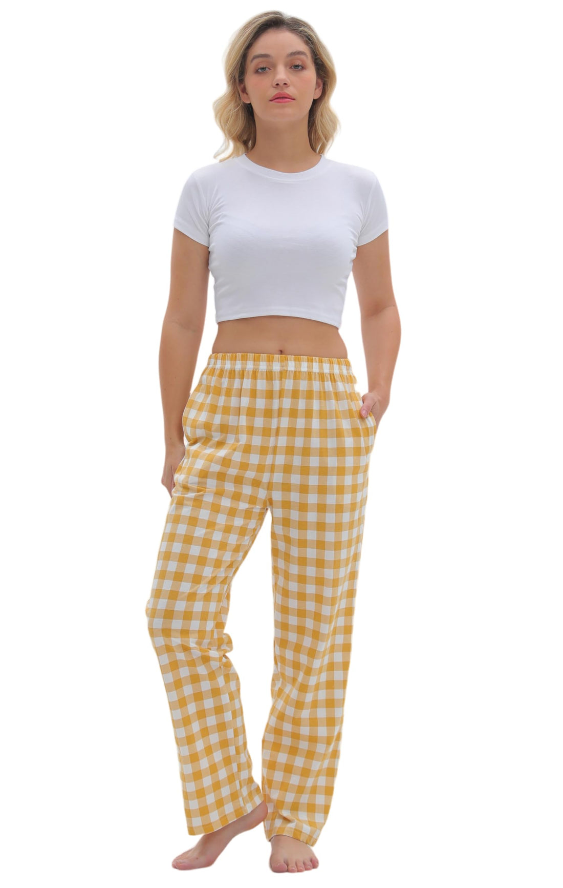 SAMGU Women's Pajama Pants, Soft Cotton Sleep Lounge Pants, Comfy Homewear pjs, Elatic Waist Pajama Bottom Pants for Women