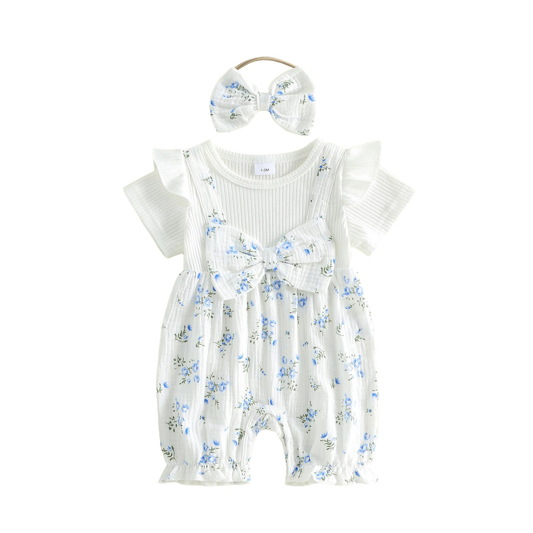 YINGISFITM Newborn Baby Girl Summer Clothes Short Sleeve Bubble Romper Bow Shorts Jumpsuit Infant Outfit 0 3 6 9 12 18 Months WEBE CLOTHING