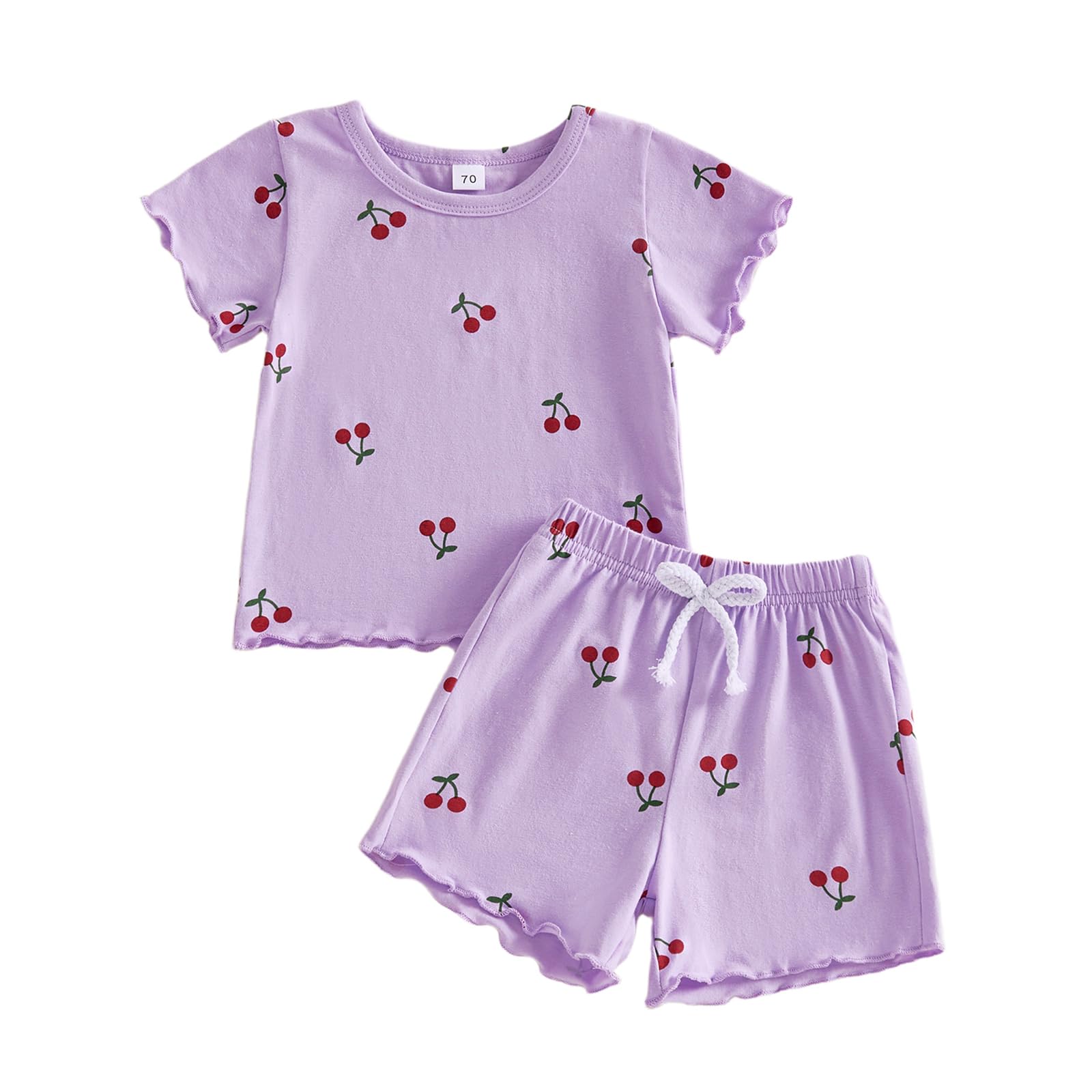 Kupretty Toddler Baby Girl Clothes Cute Comfy Summer Outfits Set Ruffled Shirts + Shorts 12 18 24 Months 2T 3T WEBE CLOTHING