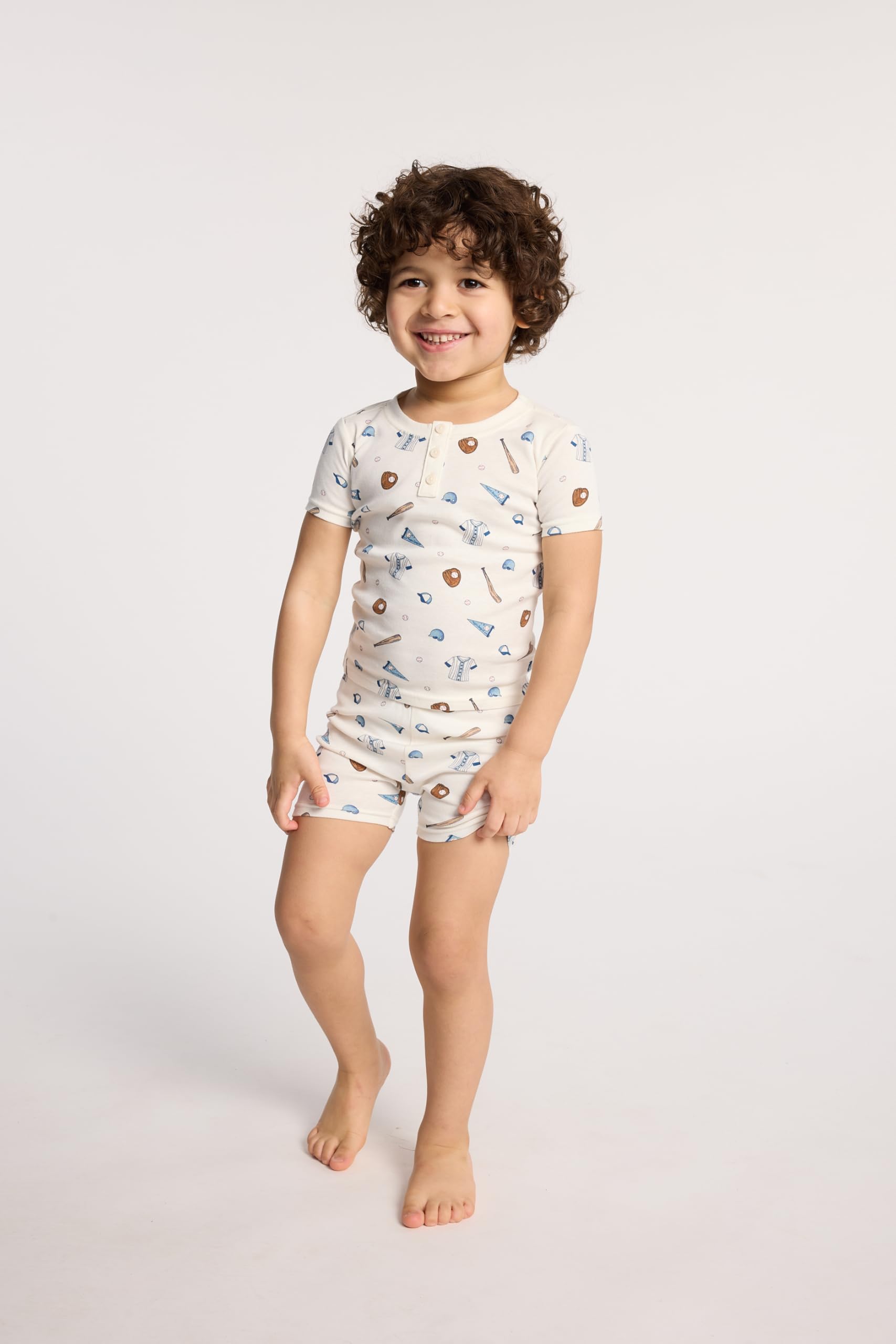 Gymboree Boys' 100% Cotton Short Sleeve Top and Shorts, Gymmies Pajama Set