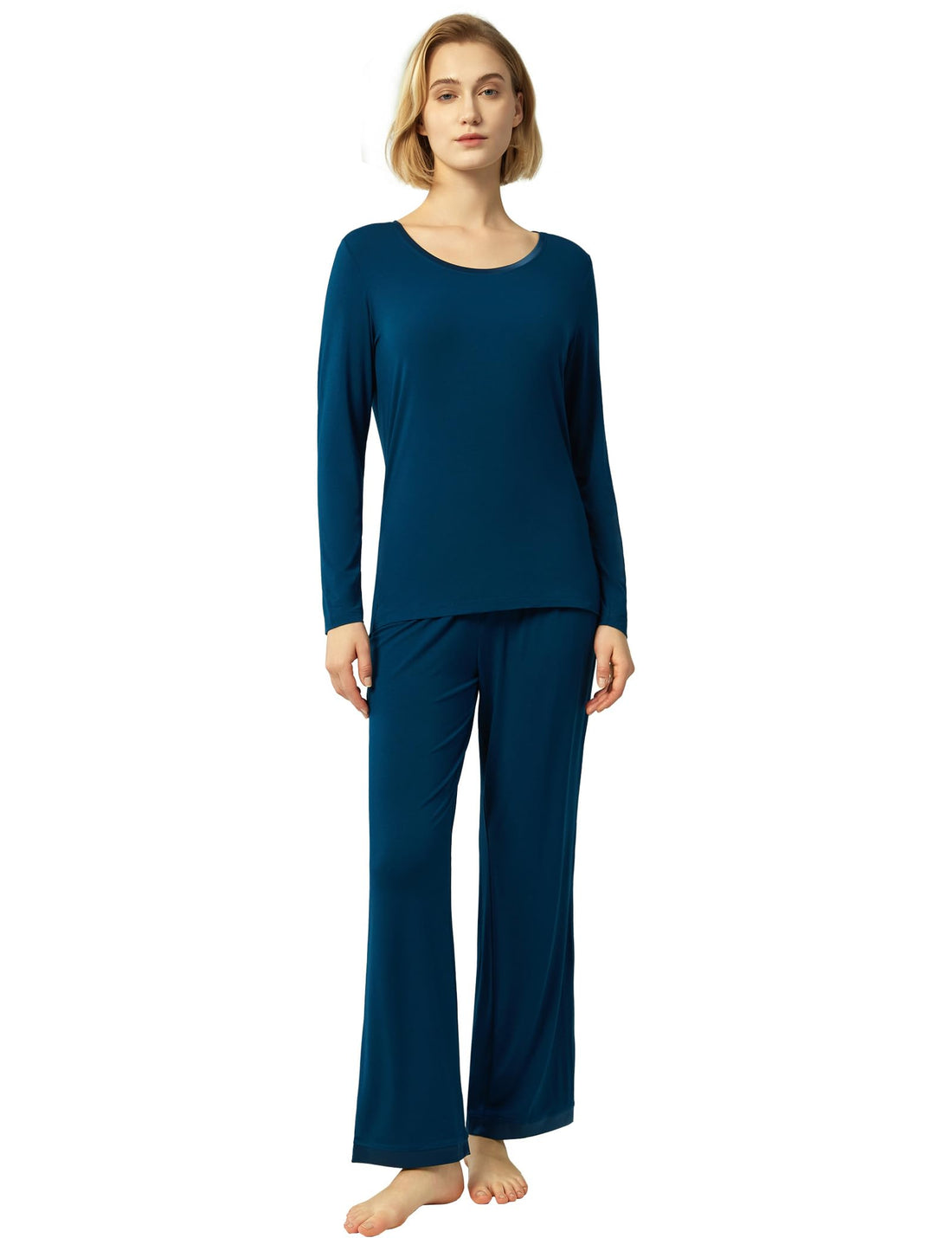 GYS Viscose from Bamboo Women's Pajama Sets Super Soft Long Sleeve Sleepwear Comfy Winter Pjs Sets S-4X