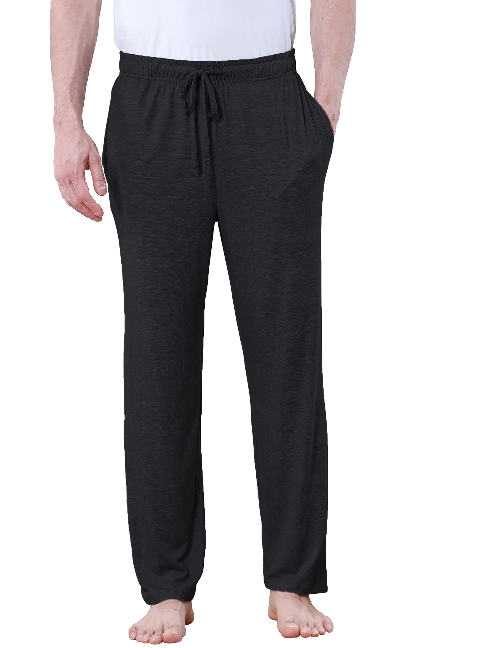 DITOK Men's Lightweight Pajama Pants Soft Lounge Sleep Joggers Adjustable Drawstring & Pockets All-Season Sleepwear