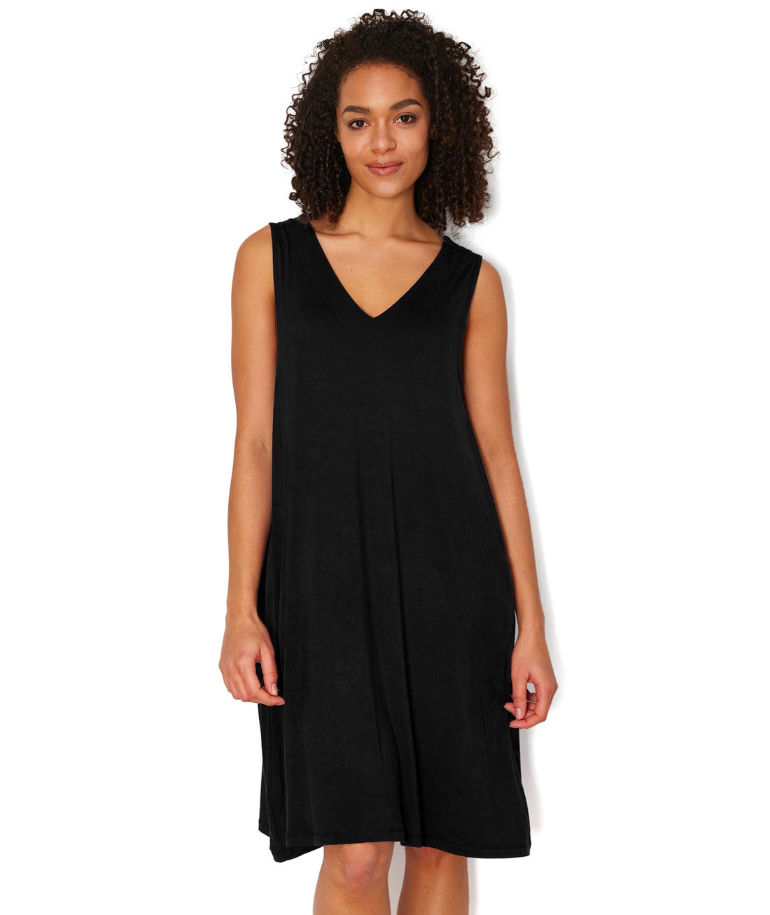 GYS Bamboo Viscose Women's Nightgowns V Neck Sleeveless Tank Pajama Dress for Women WEBE CLOTHING