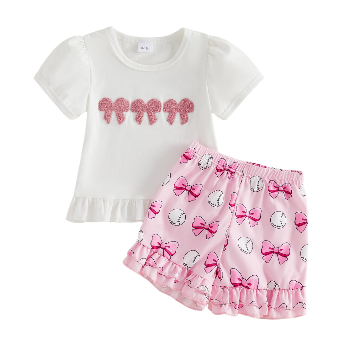 Toddler Baby Girl Summer Clothes T-Shirt Shorts Set Cute Outfits | Toddler Baby Girl Summer Clothes Short Sleeves T-Shirt Tops and Ruffled Shorts Set Cute Summer Outfits 2Pcs WEBE CLOTHING