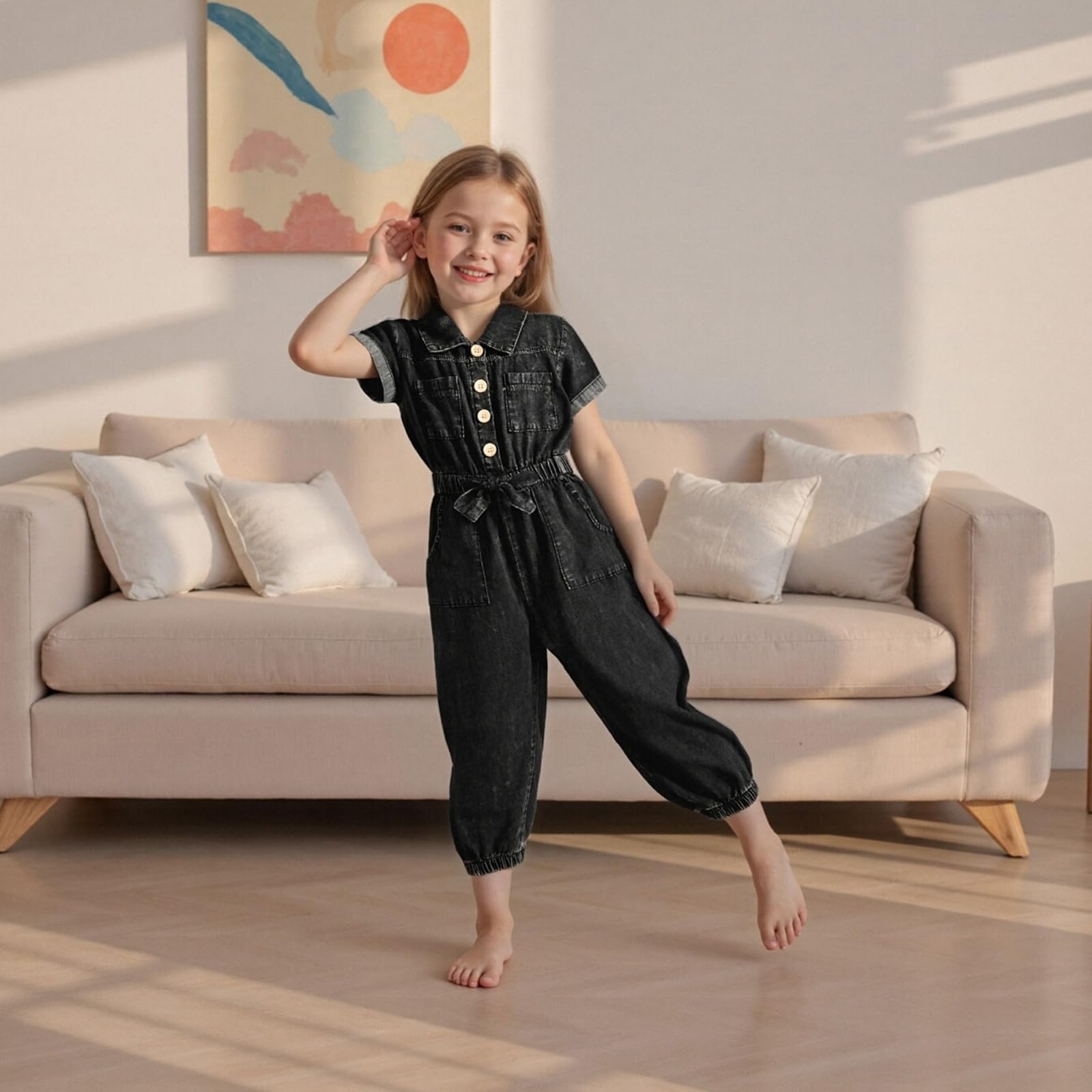 Summer Toddler Girl Jumpsuit Shorts Little Girl Overalls Clothes Baby Jean Romper Jumpsuit One Piece Outfit WEBE CLOTHING