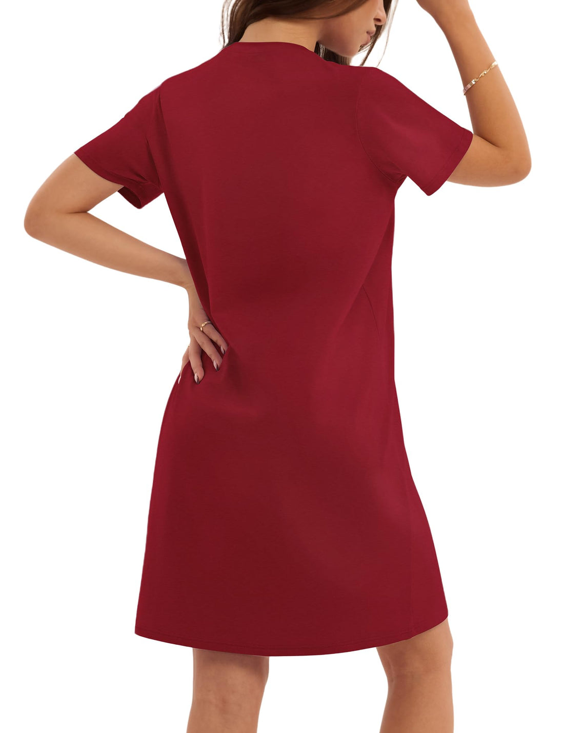 3 Pack Cotton Nightgowns for Women Short Sleeve Sleep Shirts Comfy Soft Nightshirt Pajama Sleep Dress