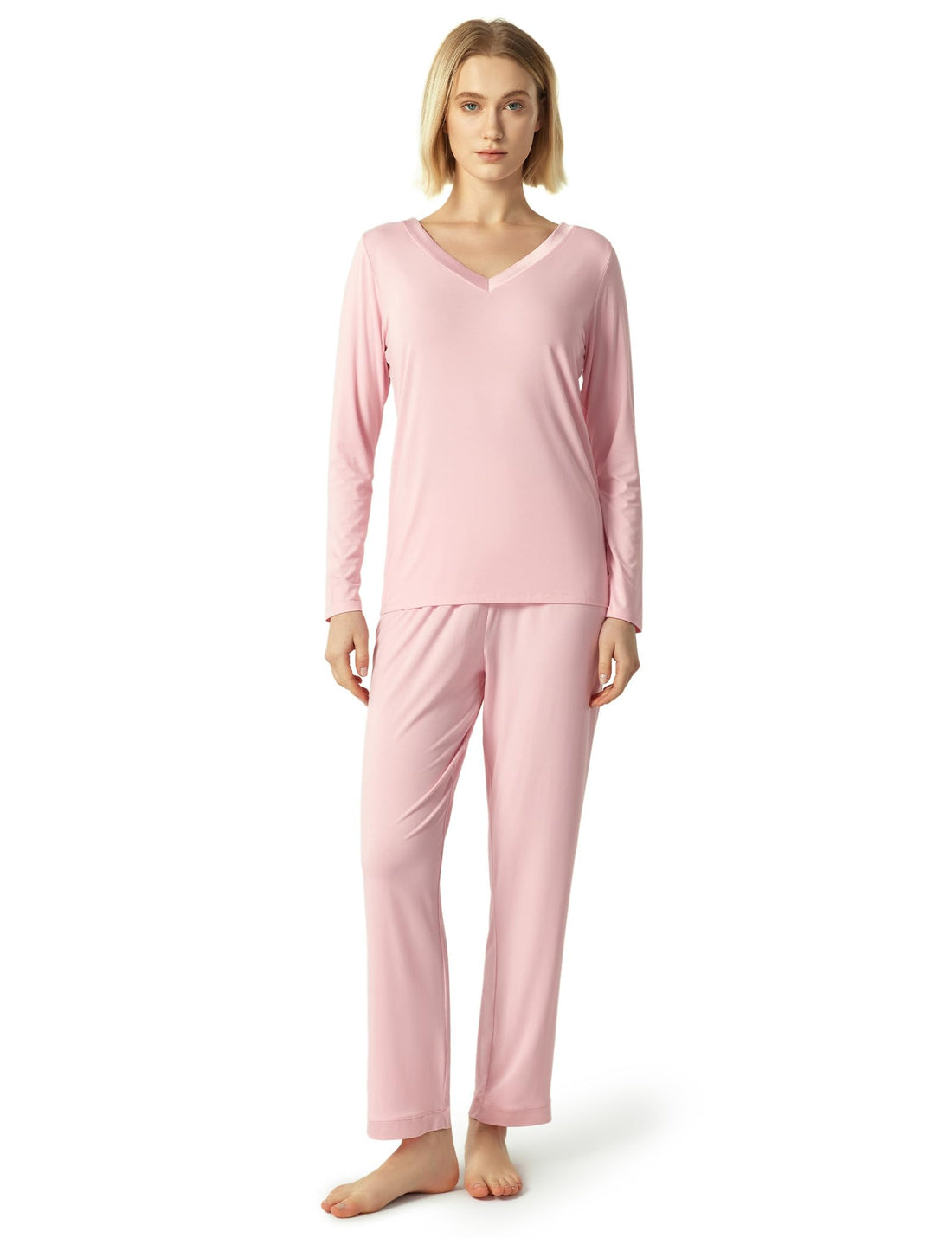 GYS Viscose from Bamboo Women's Pajama Sets Super Soft Long Sleeve Sleepwear Comfy Winter Pjs Sets S-4X