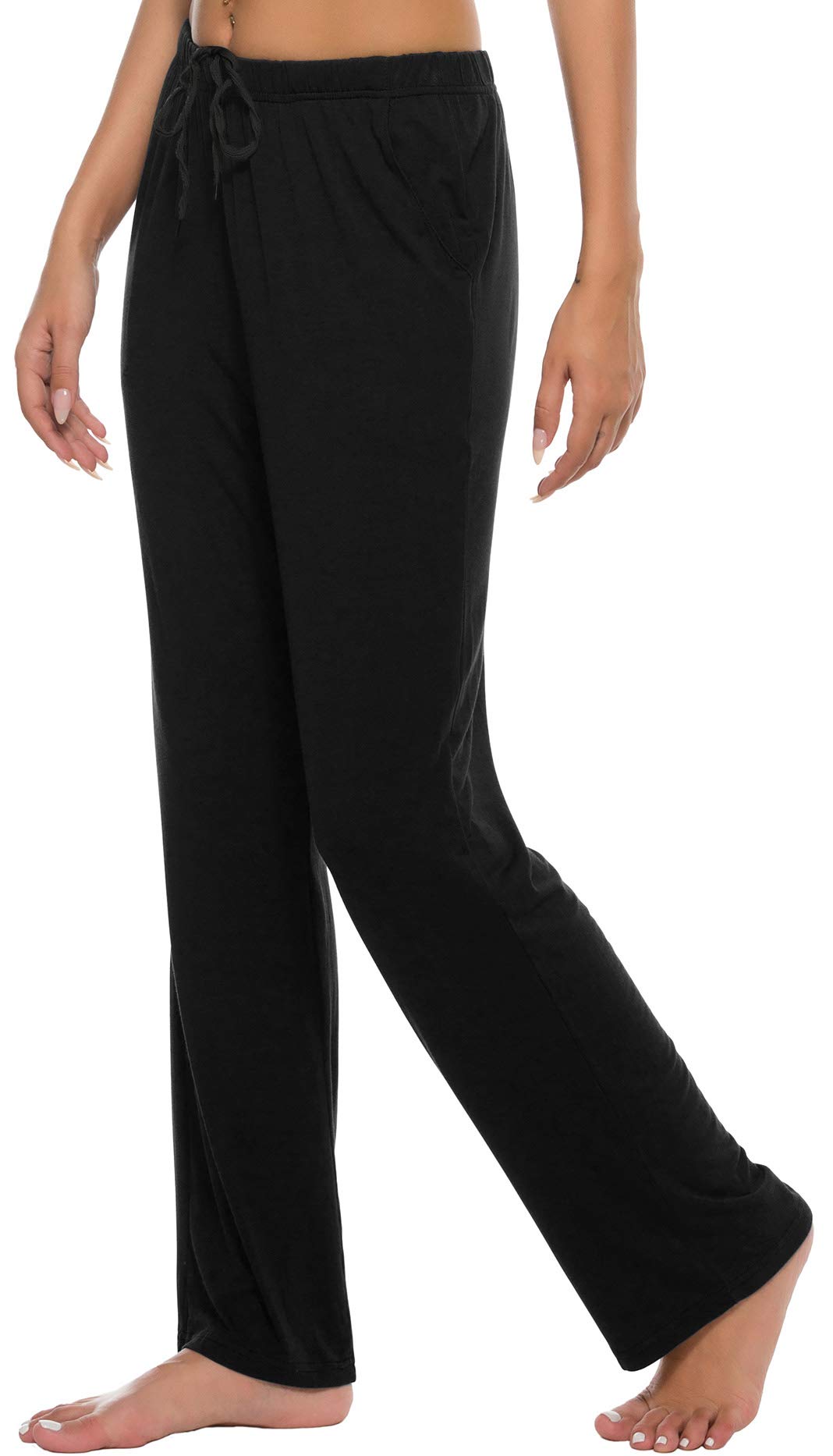 JINSHI Womens Pajama Pants with Pockets Soft Comfortable Lightweight Elastic Drawstring Modal Pajama Bottoms Lounge Pants