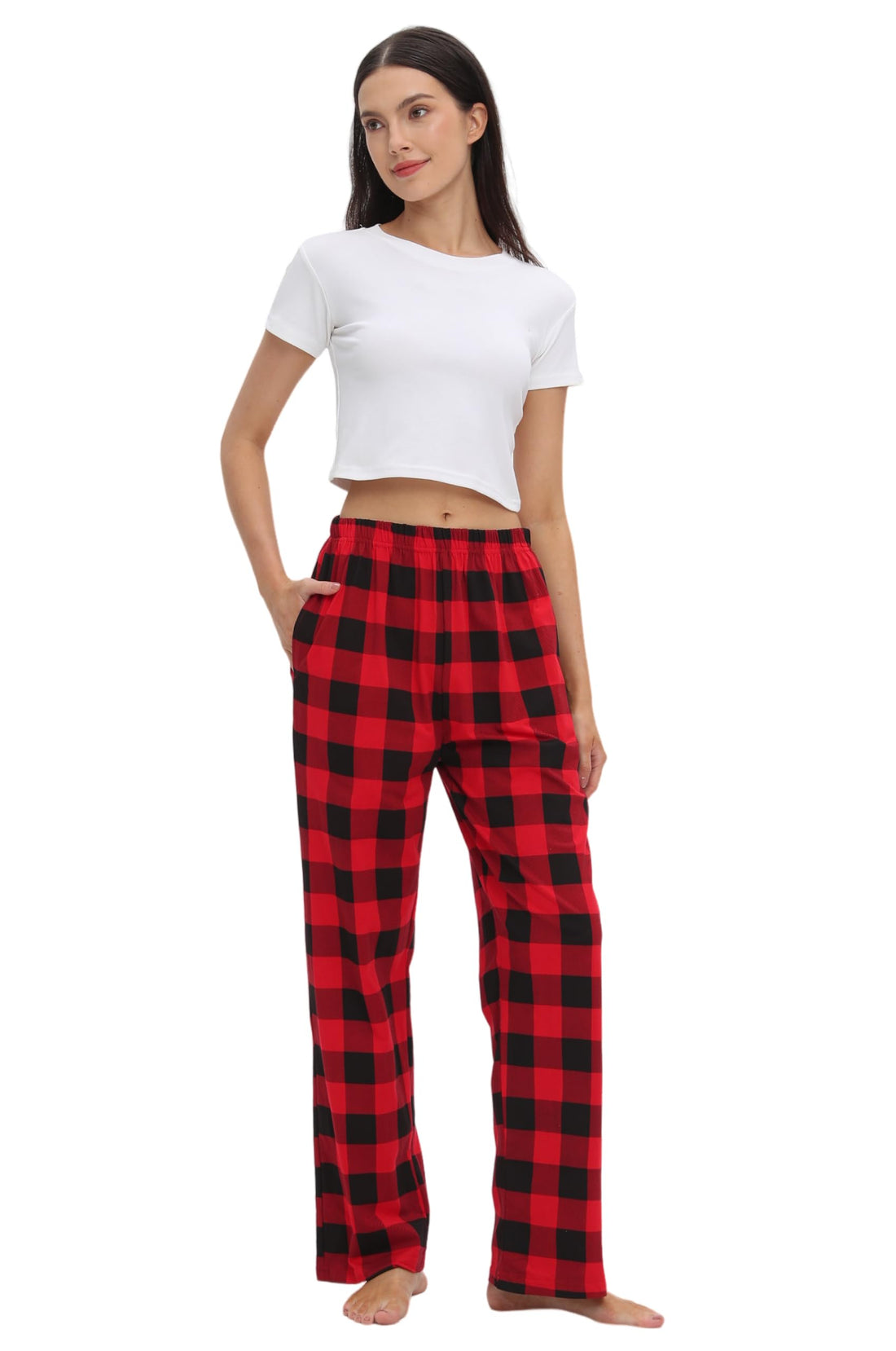 SAMGU Women's Pajama Pants, Soft Cotton Sleep Lounge Pants, Comfy Homewear pjs, Elatic Waist Pajama Bottom Pants for Women
