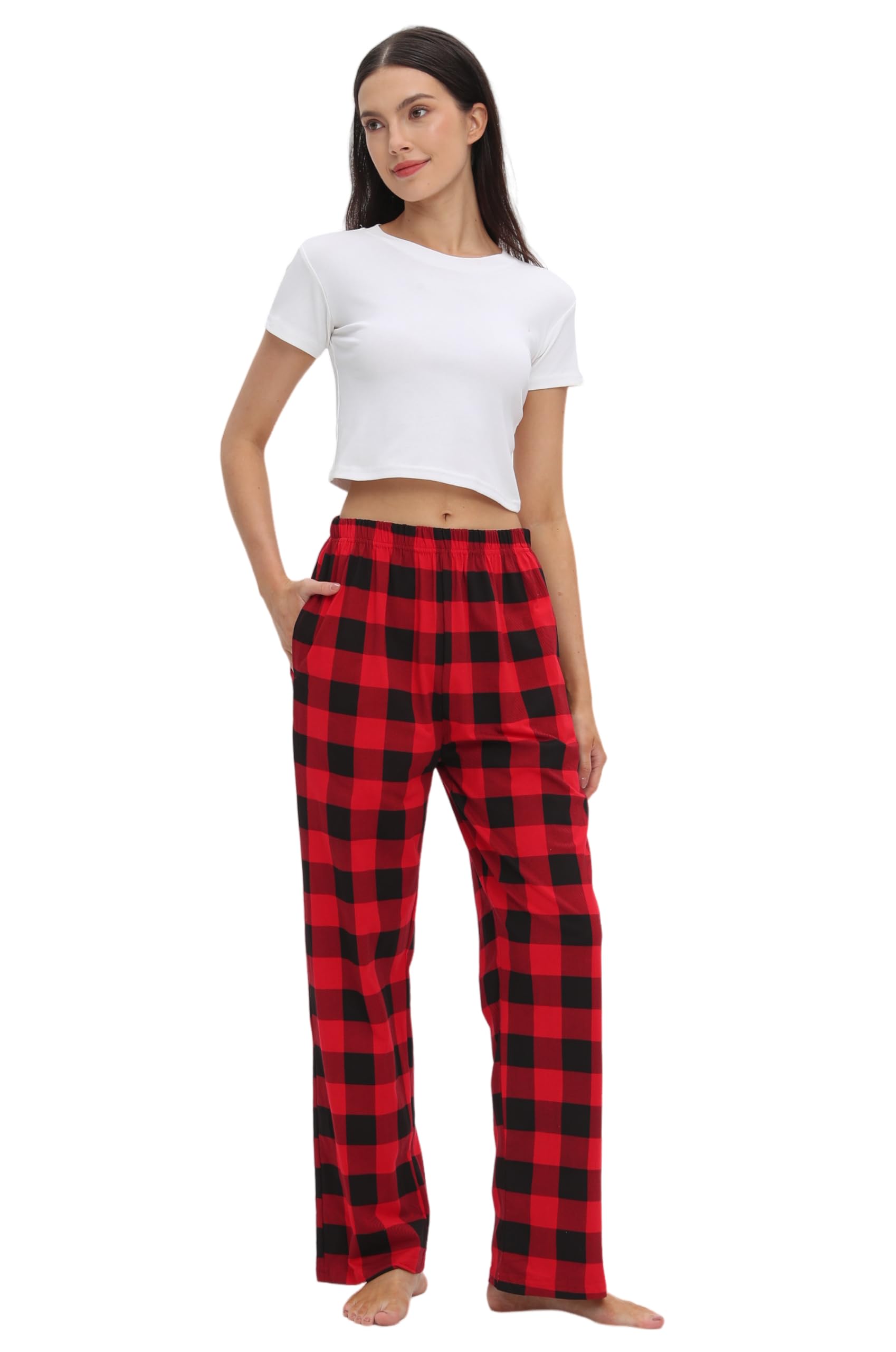 SAMGU Women's Pajama Pants, Soft Cotton Sleep Lounge Pants, Comfy Homewear pjs, Elatic Waist Pajama Bottom Pants for Women