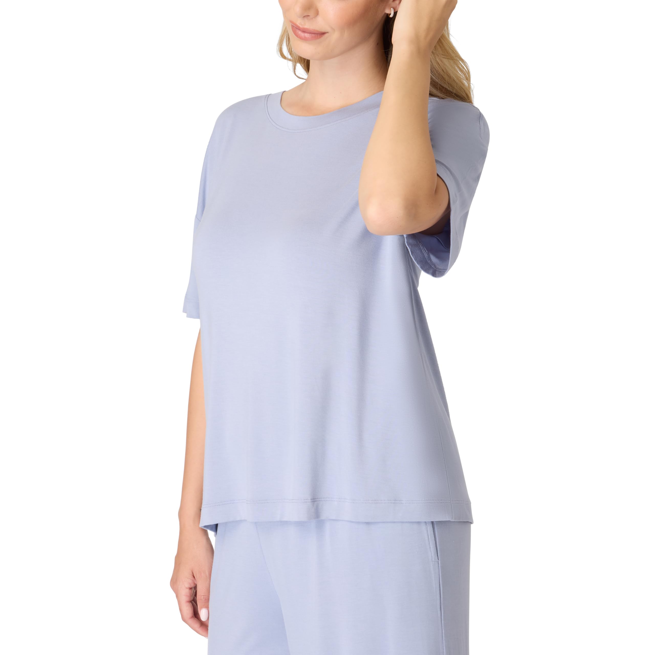 Bali Women's Sleepwear T-Shirt, Breathe Short-Sleeve Pajama Tee, Boxy Sleepwear Tee for Women WEBE CLOTHING