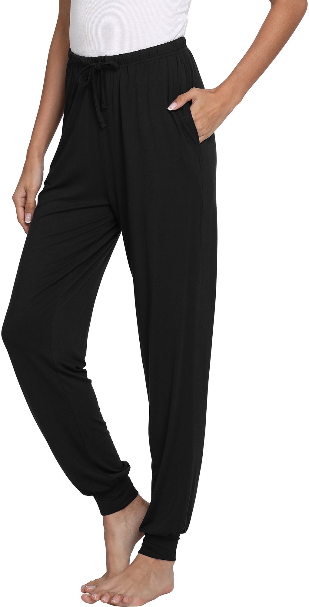GYS Women's Pajama Pants - Viscose Made from Bamboo, Joggers Pants with Pockets Comfy Lounge Sleep Pants Pj Bottoms