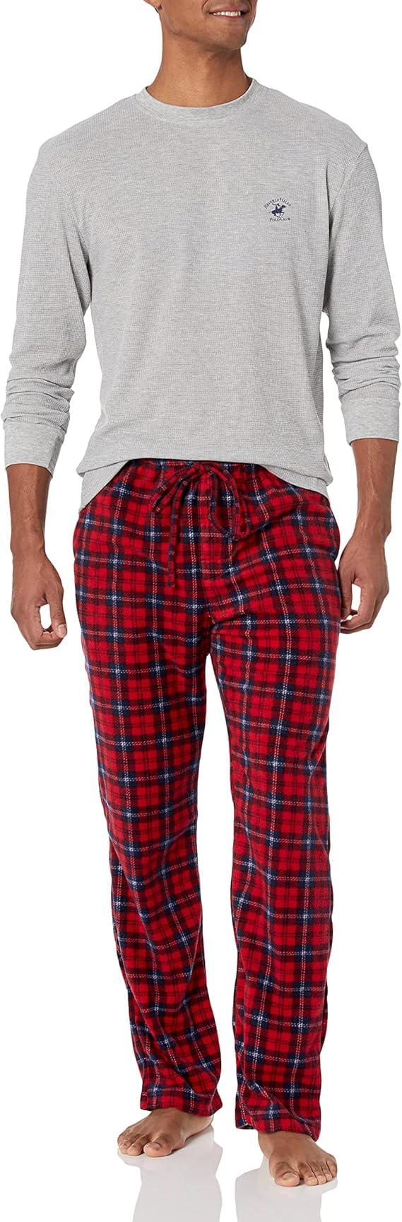 Beverly Hills Polo Club Men's Beverly Hills Polo Polar Fleece Set W/Ls Thermal Top WEBE CLOTHING