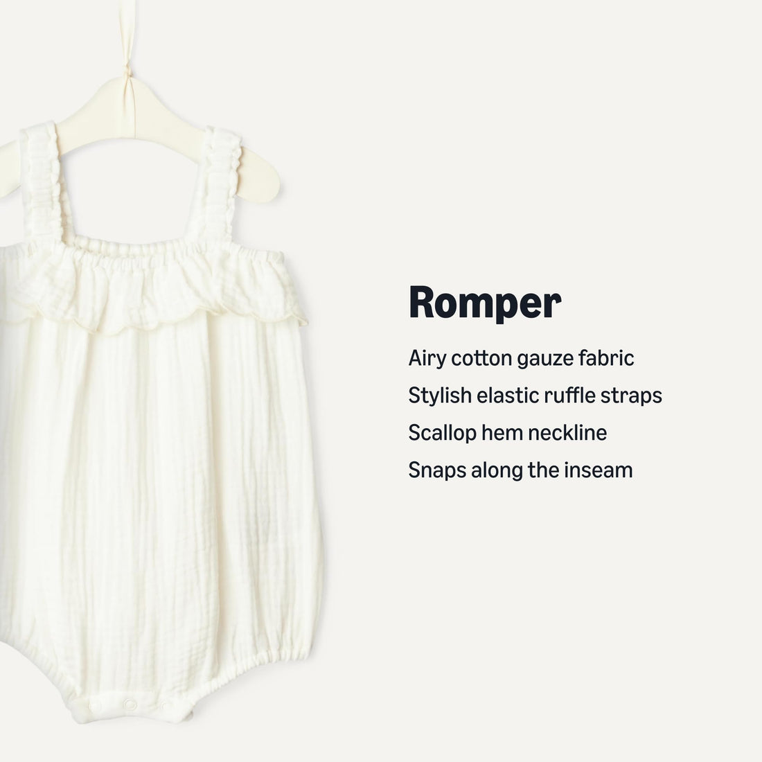Amazon Essentials x Sofia Grainge Baby Girls' Cotton Gauze Sleeveless Romper WEBE CLOTHING