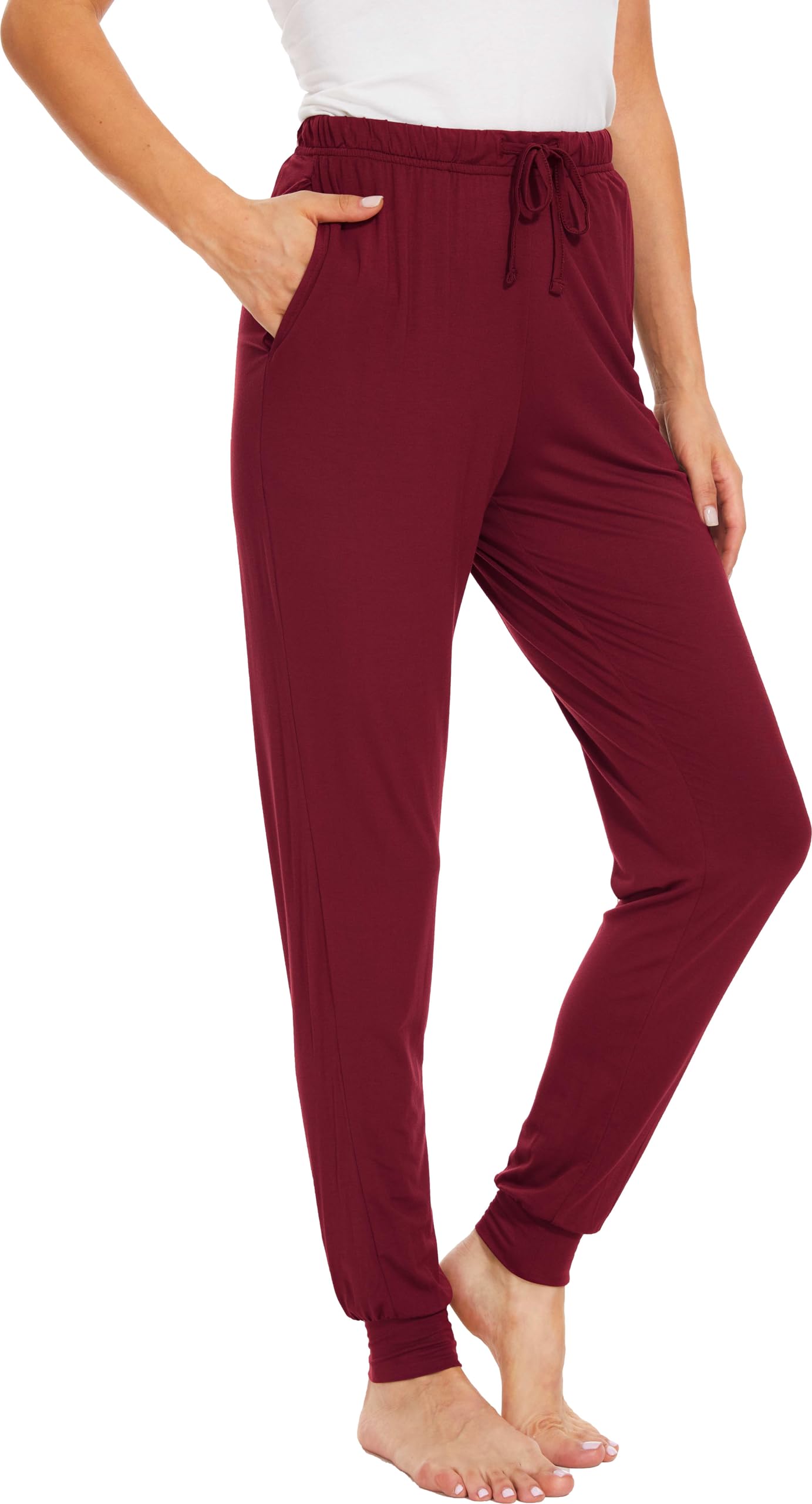 GYS Women's Pajama Pants - Viscose Made from Bamboo, Joggers Pants with Pockets Comfy Lounge Sleep Pants Pj Bottoms