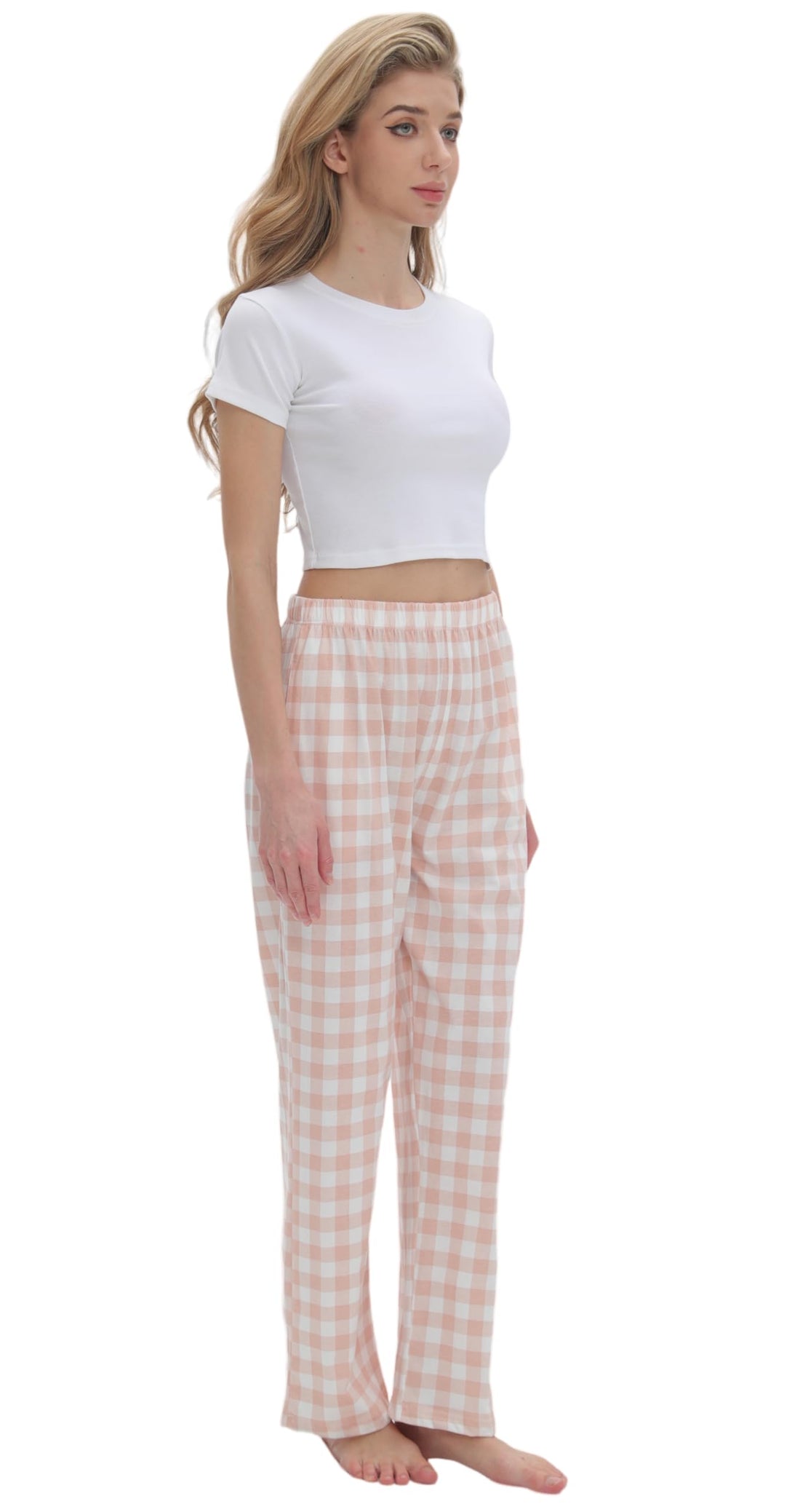 SAMGU Women's Pajama Pants, Soft Cotton Sleep Lounge Pants, Comfy Homewear pjs, Elatic Waist Pajama Bottom Pants for Women