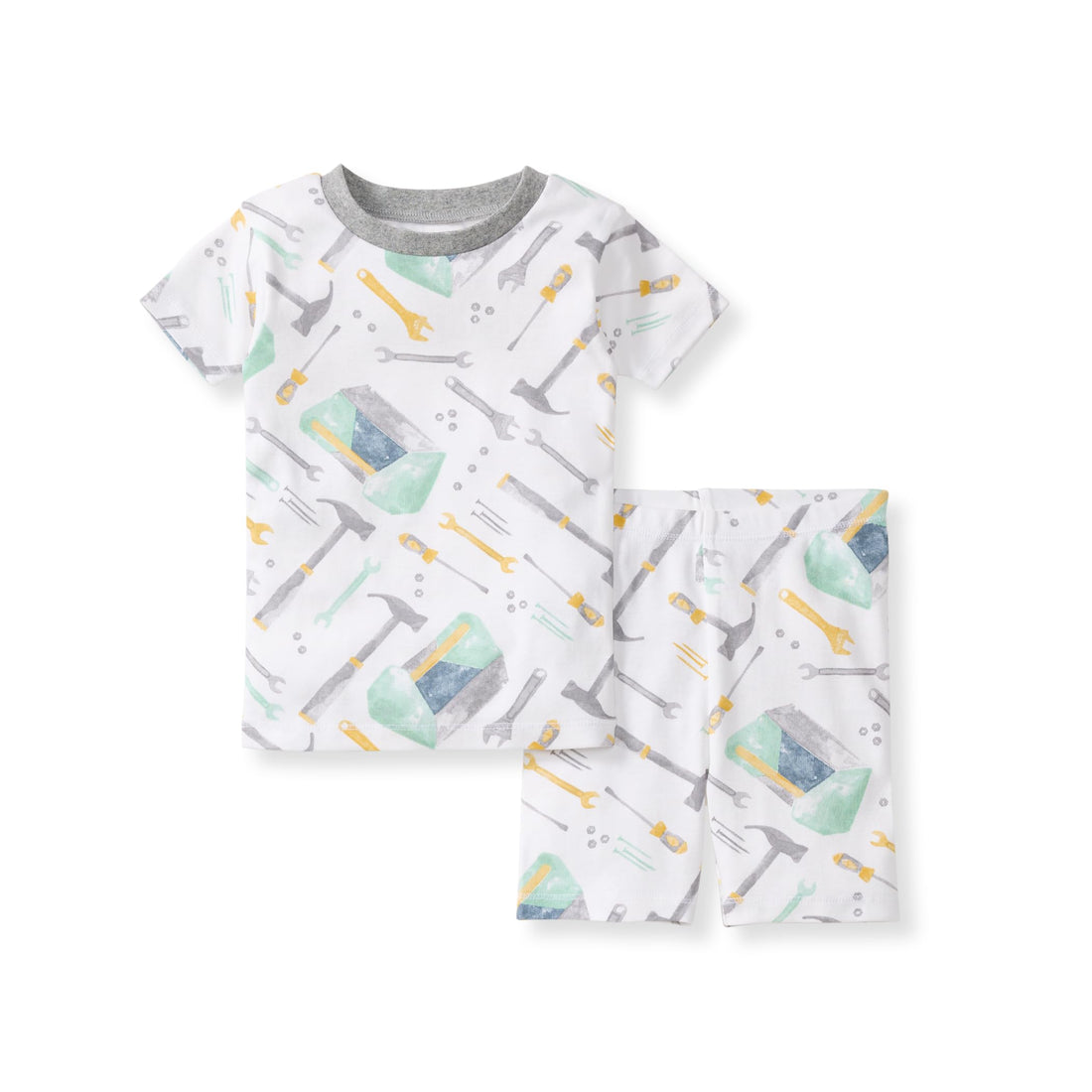 Burt's Bees Baby Unisex Cotton Pajamas, 2-Piece Short Sleeve Tee & Shorts