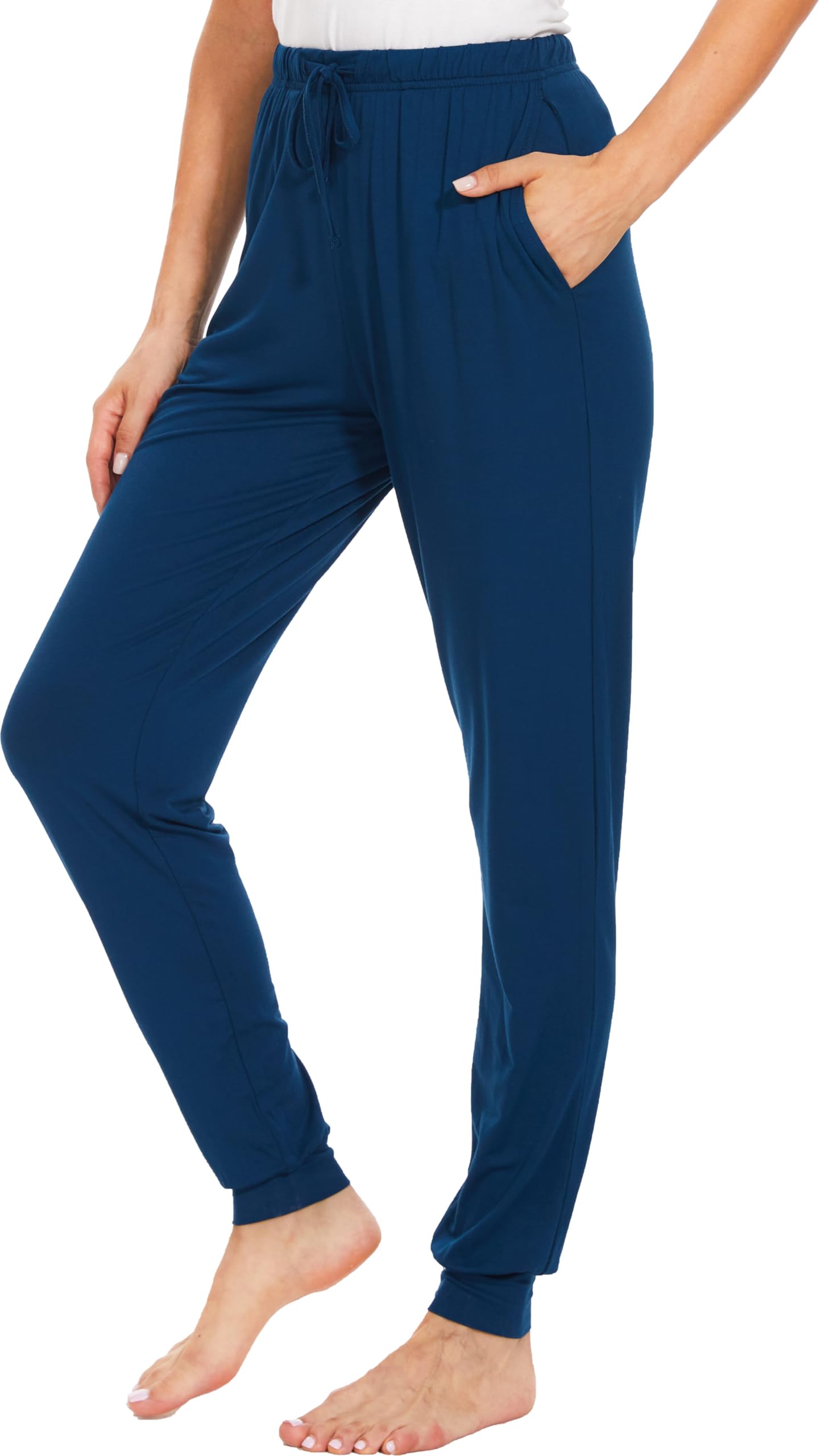 GYS Women's Pajama Pants - Viscose Made from Bamboo, Joggers Pants with Pockets Comfy Lounge Sleep Pants Pj Bottoms