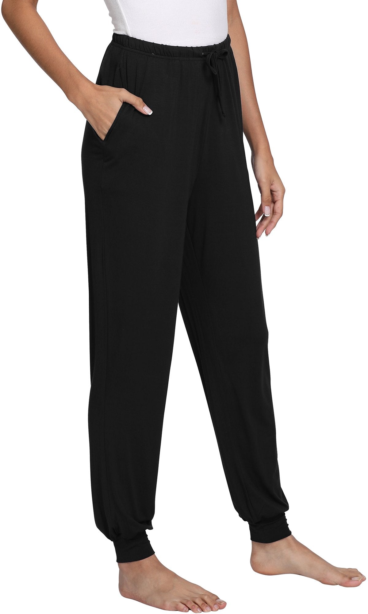 GYS Women's Pajama Pants - Viscose Made from Bamboo, Joggers Pants with Pockets Comfy Lounge Sleep Pants Pj Bottoms