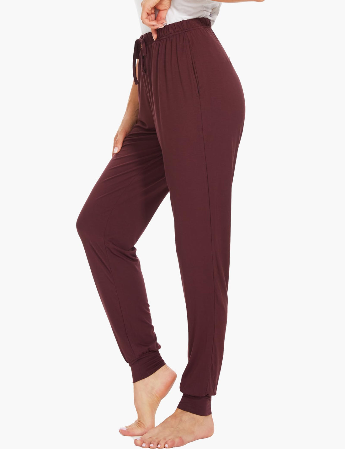 GYS Women's Pajama Pants - Viscose Made from Bamboo, Joggers Pants with Pockets Comfy Lounge Sleep Pants Pj Bottoms