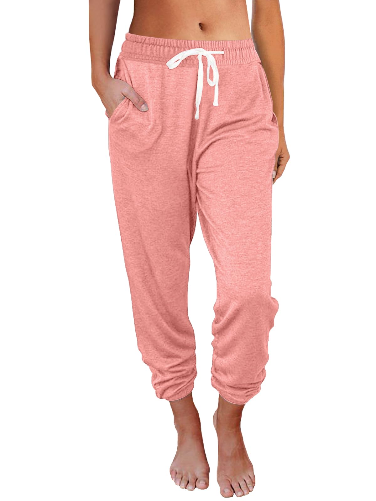 AUTOMET Women's High Waisted Lounge Sweatpants Jogger Pants with Pockets