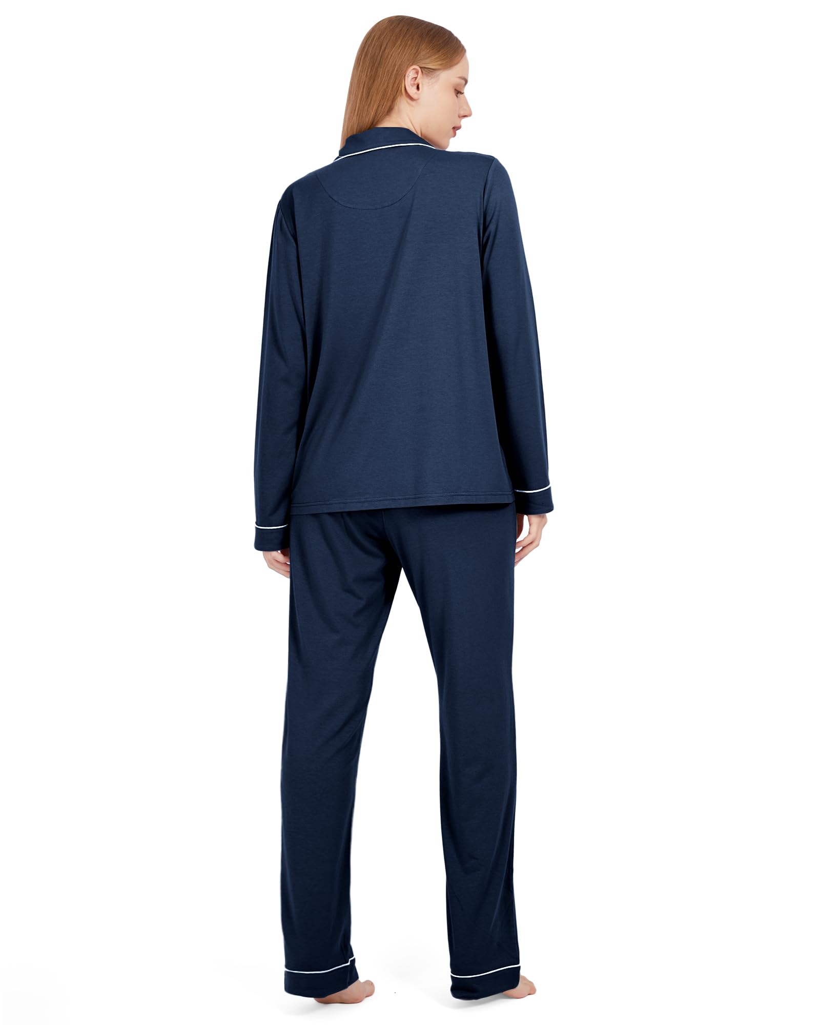 BAMBOO COOL Pajamas Set for Women Comfy Lounge Set Button Down Sleepwear Long Sleeve Pj Set