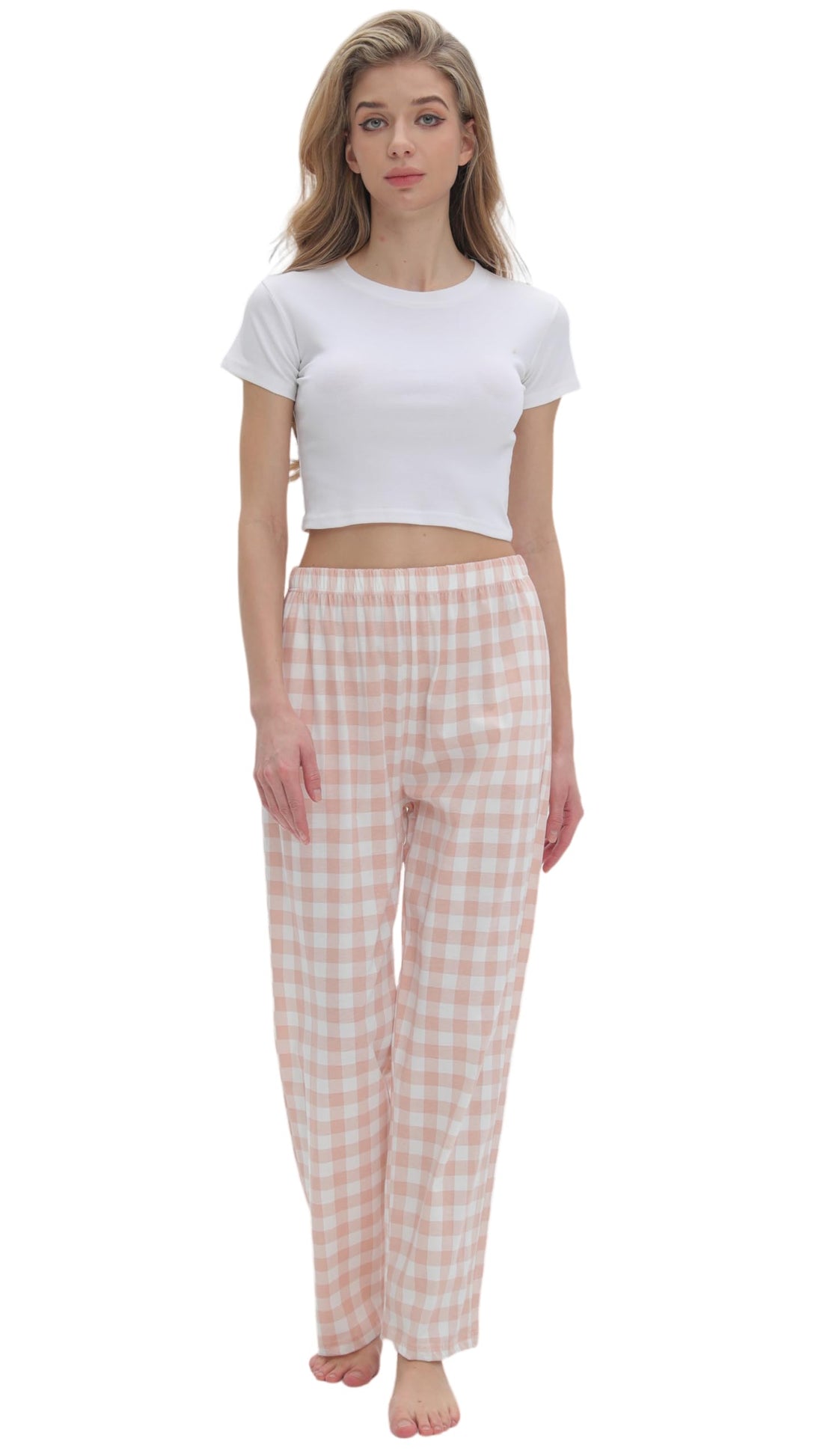SAMGU Women's Pajama Pants, Soft Cotton Sleep Lounge Pants, Comfy Homewear pjs, Elatic Waist Pajama Bottom Pants for Women