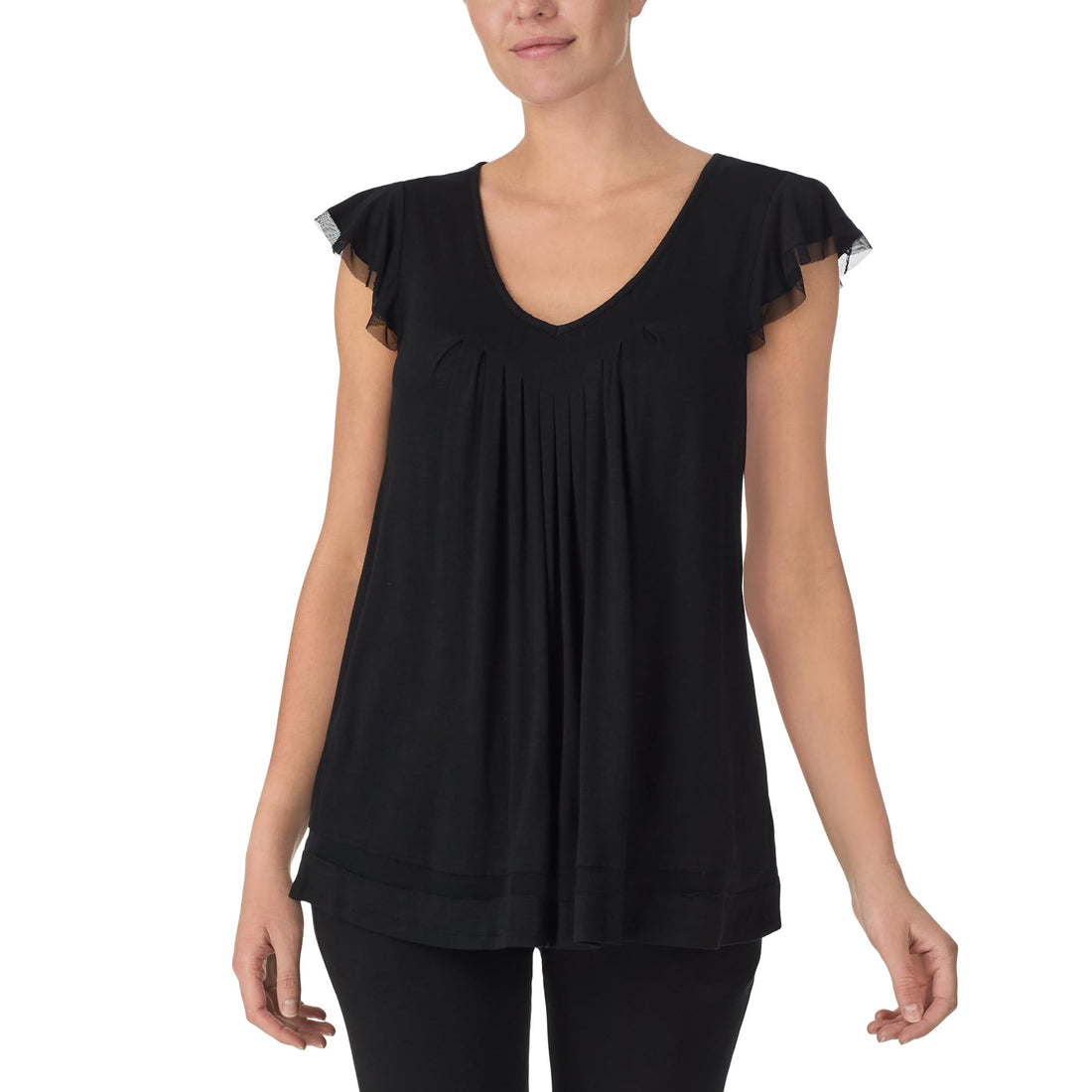 ELLEN TRACY Womens Pajama Top - Soft Stretch Jersey Short Sleeve Sleep Shirt Loungewear WEBE CLOTHING