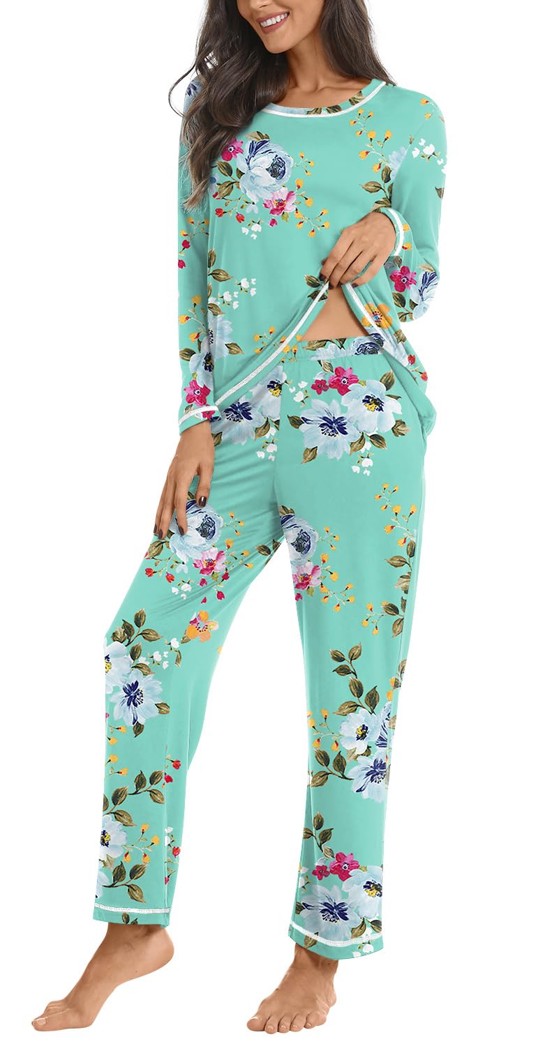 Netsmile Women's Pajama Sets 2 Piece Ladies Long Sleeve Pjs Fall Loungewear Soft Sleepwear with Pockets