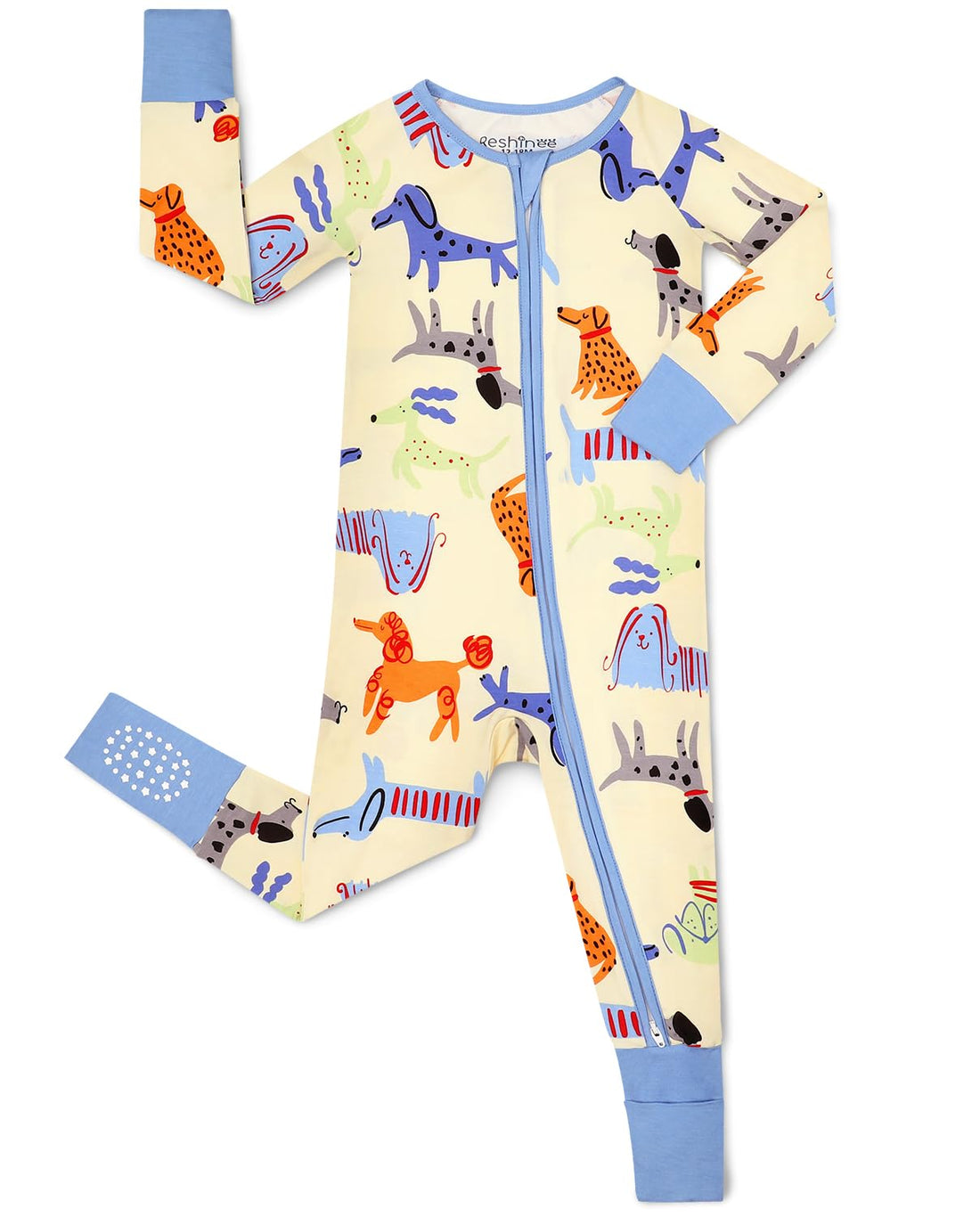 babee Reshinee Bamboo Viscose Baby Convertible Footie Pajama, Sleep & Play Footed Zipper Pajamas for Baby Boys & Girls