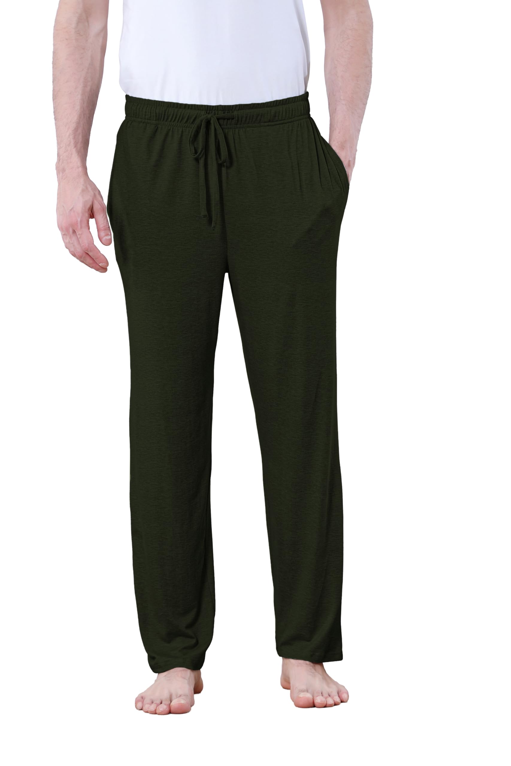 DITOK Men's Lightweight Pajama Pants Soft Lounge Sleep Joggers Adjustable Drawstring & Pockets All-Season Sleepwear