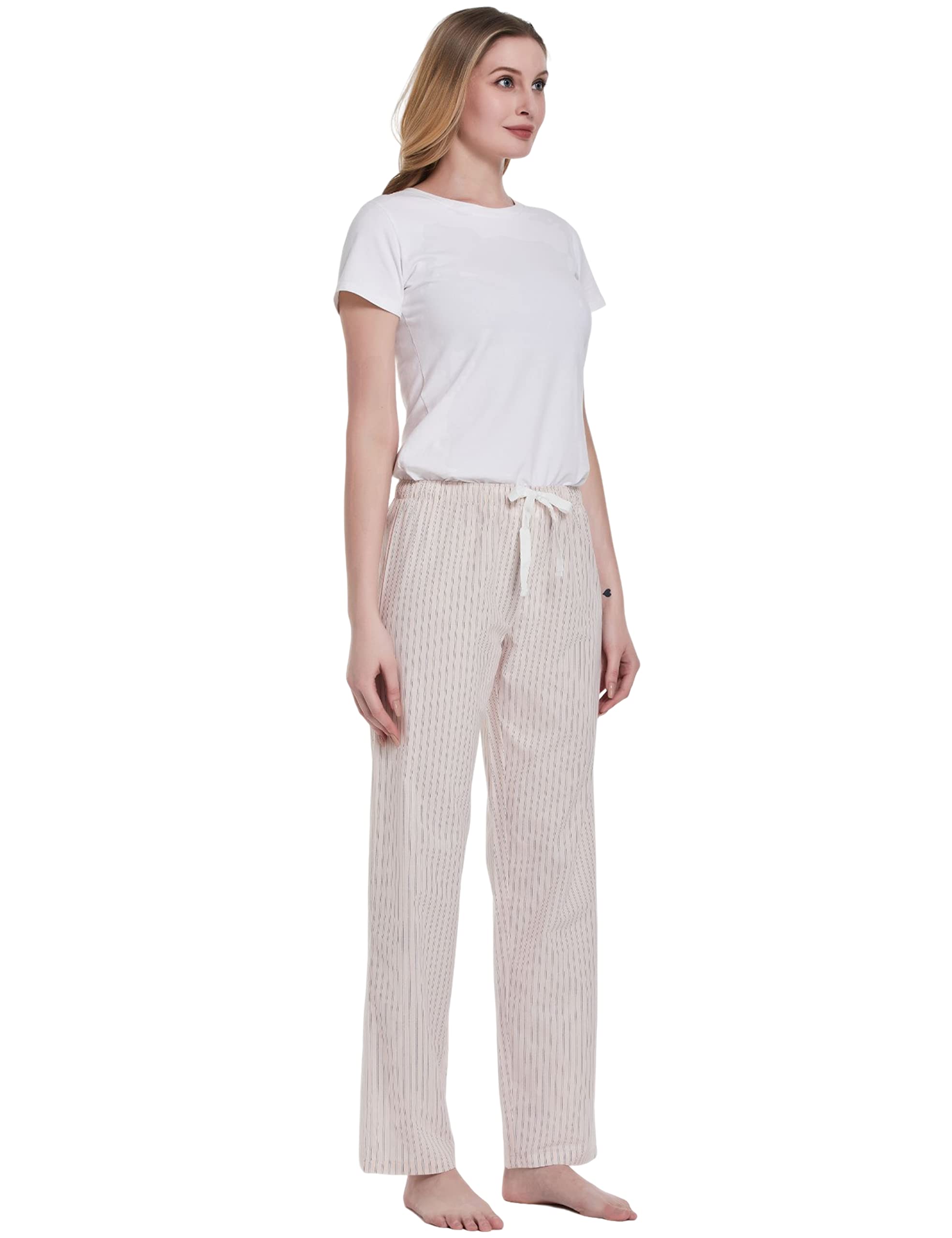 CYZ Women's 100% Cotton Woven Poplin Sleep Pajama Pants
