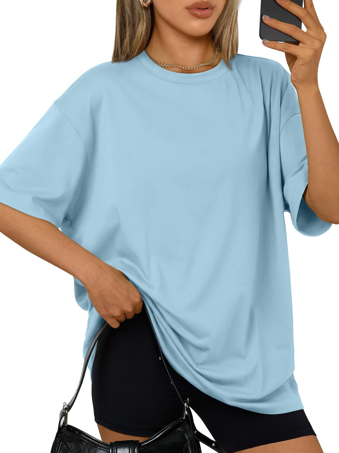 Trendy Queen Womens Oversized T-Shirts Short Sleeves Workout Tops | Casual Summer Gym Tees Plus Size Fashion Clothes 2026 WEBE CLOTHING