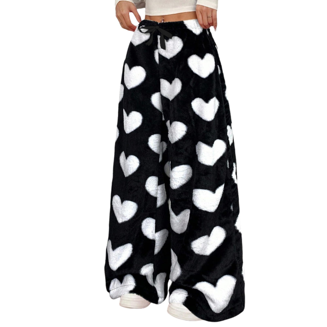 Leopard Pants Women Therian Fuzzy Pajama Pants Y2k Cheetah Pants Grunge High Waisted Fluffy Pants