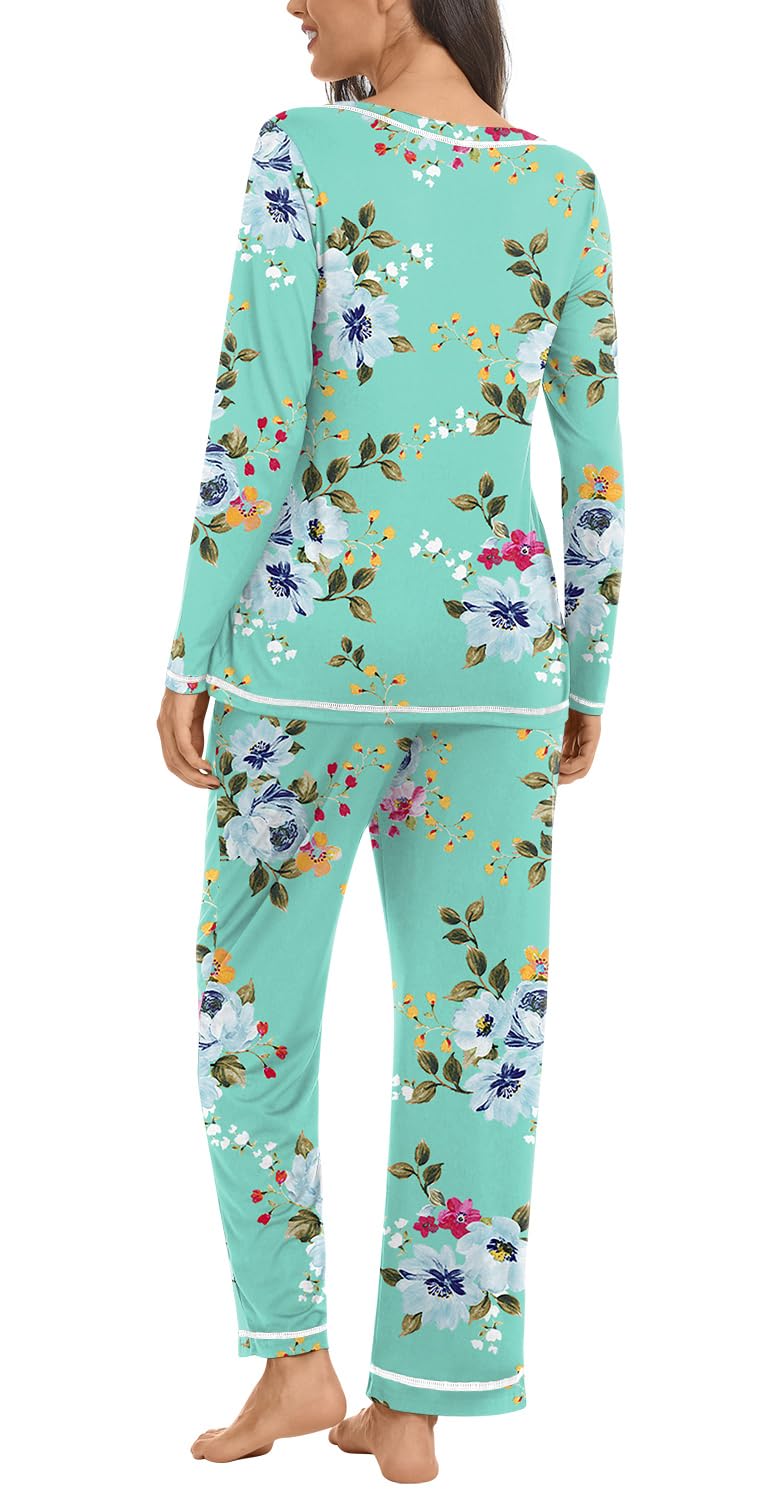 Netsmile Women's Pajama Sets 2 Piece Ladies Long Sleeve Pjs Fall Loungewear Soft Sleepwear with Pockets