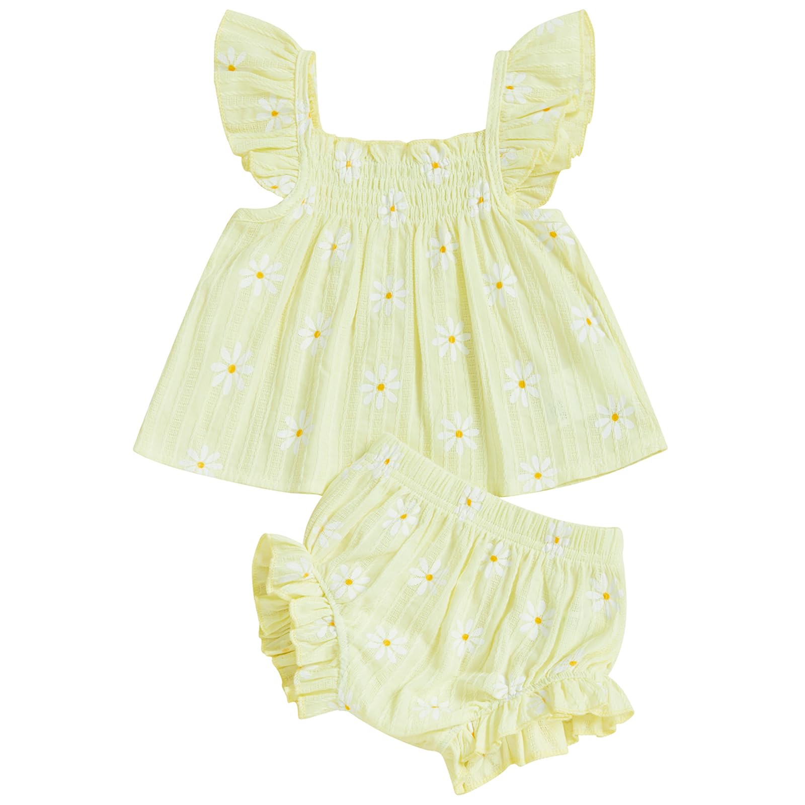 Mubineo Baby Girl Summer Clothes Cute Ruffle Tops Dress Shorts Outfits Set Infant Toddler Shirt Bloomers Princess Outfit WEBE CLOTHING