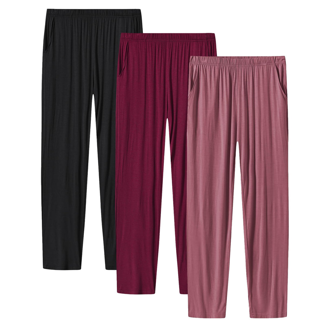 JINSHI Womens Pajama Pants with Pockets Soft Comfortable Lightweight Elastic Drawstring Modal Pajama Bottoms Lounge Pants