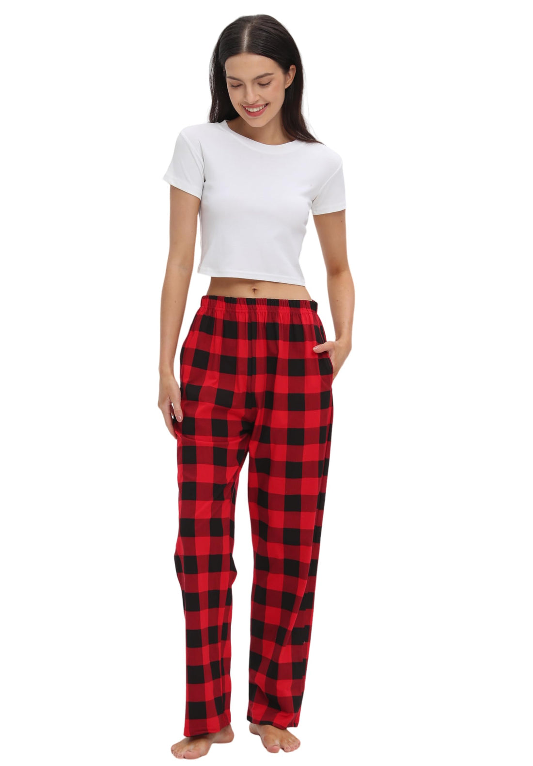 SAMGU Women's Pajama Pants, Soft Cotton Sleep Lounge Pants, Comfy Homewear pjs, Elatic Waist Pajama Bottom Pants for Women