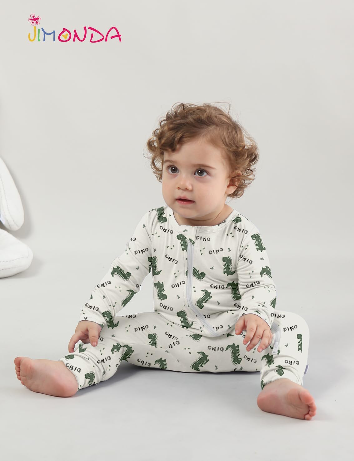 Jimonda Baby Girls Boys Footless Pajamas,Rayon From Bamboo Pjs 2 Way Zipper Long Sleeve Soft Sleeper,Infant Tie-dye Romper