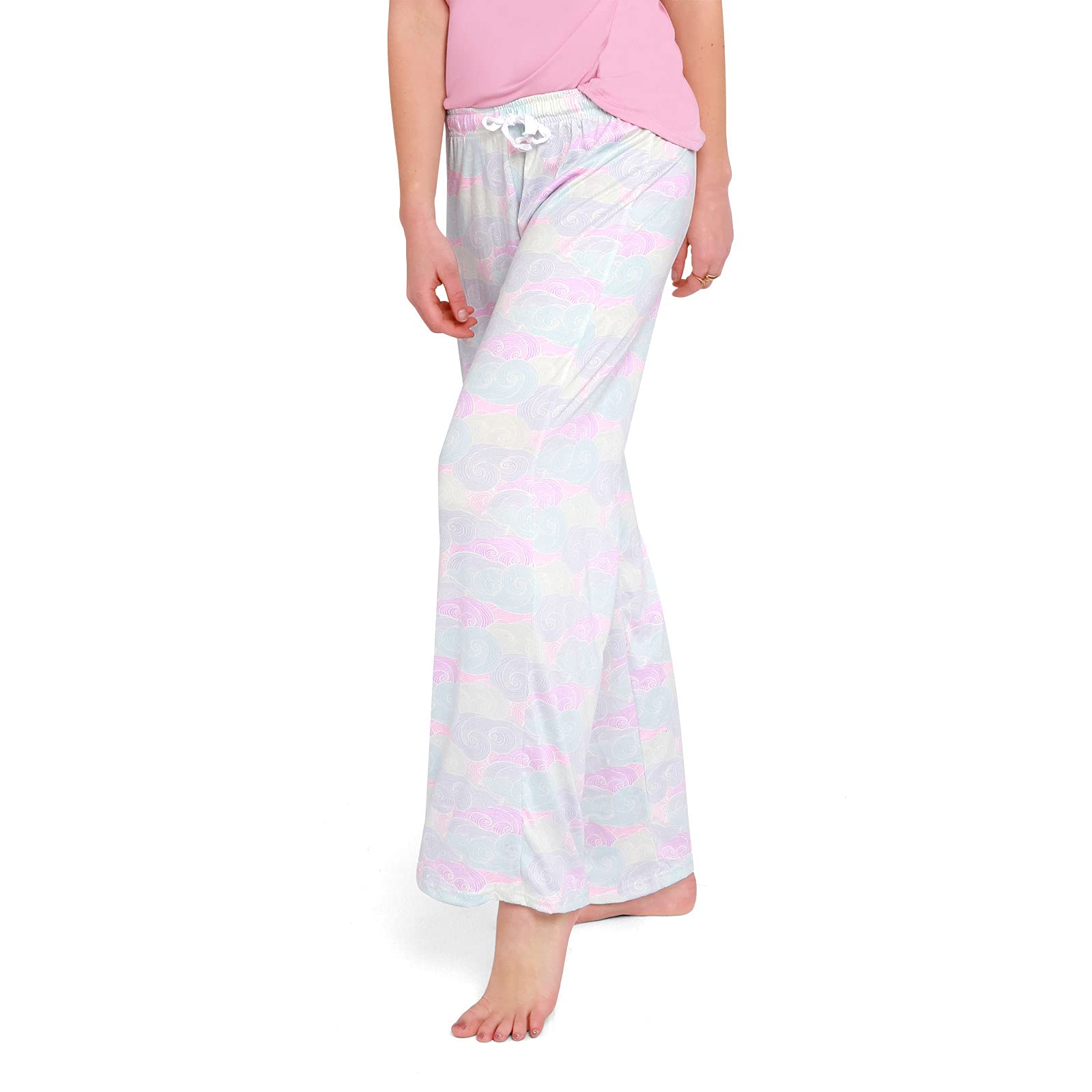 Hello Mello Signature Lounge Pants Womens Soft Pajama Bottoms Elastic Waistband Drawstring Tie