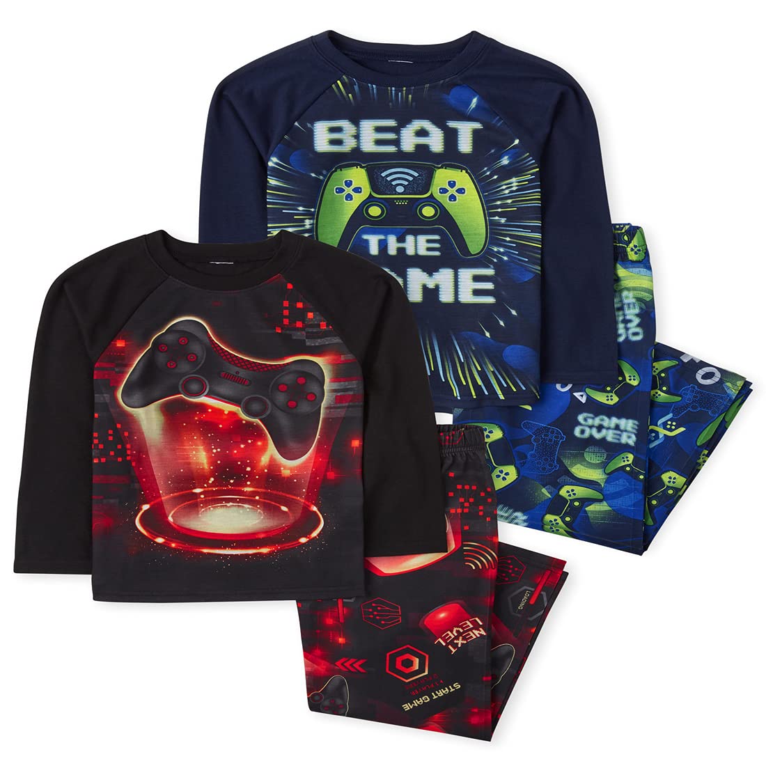 The Children's Place boys Long Sleeve Top and Pants 2 Piece Pajama Set