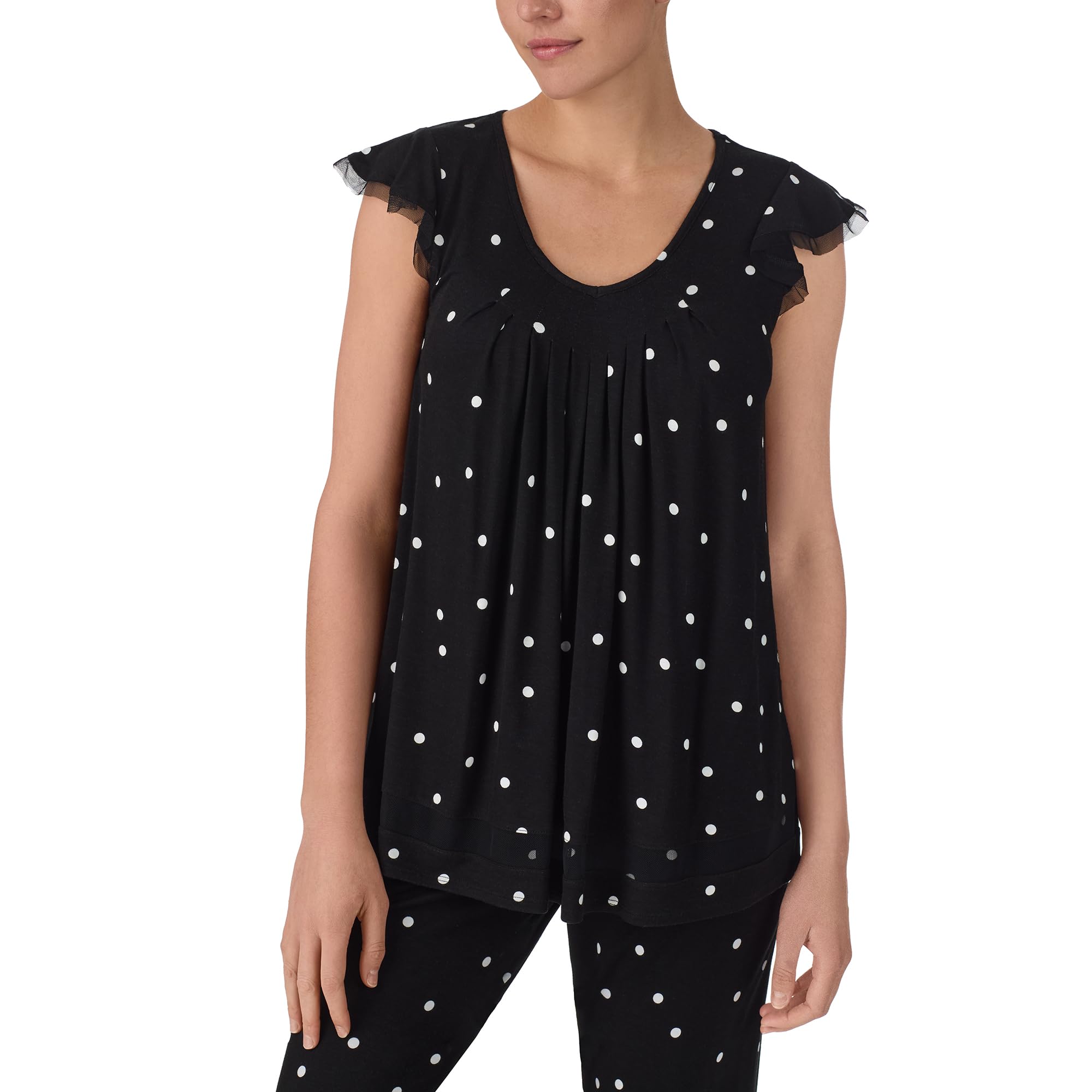 ELLEN TRACY Womens Pajama Top - Soft Stretch Jersey Short Sleeve Sleep Shirt Loungewear WEBE CLOTHING