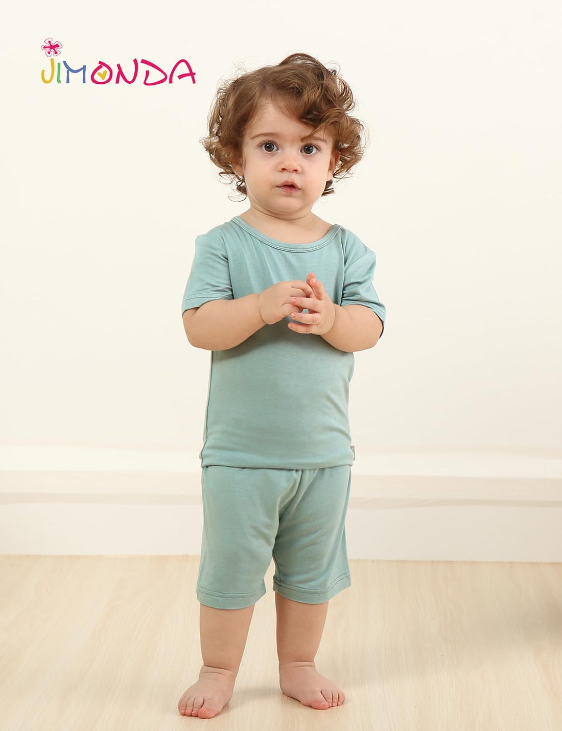 Jimonda Baby Boys Girls Pajama Sets Kid Soft Sleepwear Rayon From Bamboo Sleepwear Short Sleeve 4-Piece Cool Jammies 18M-12Y