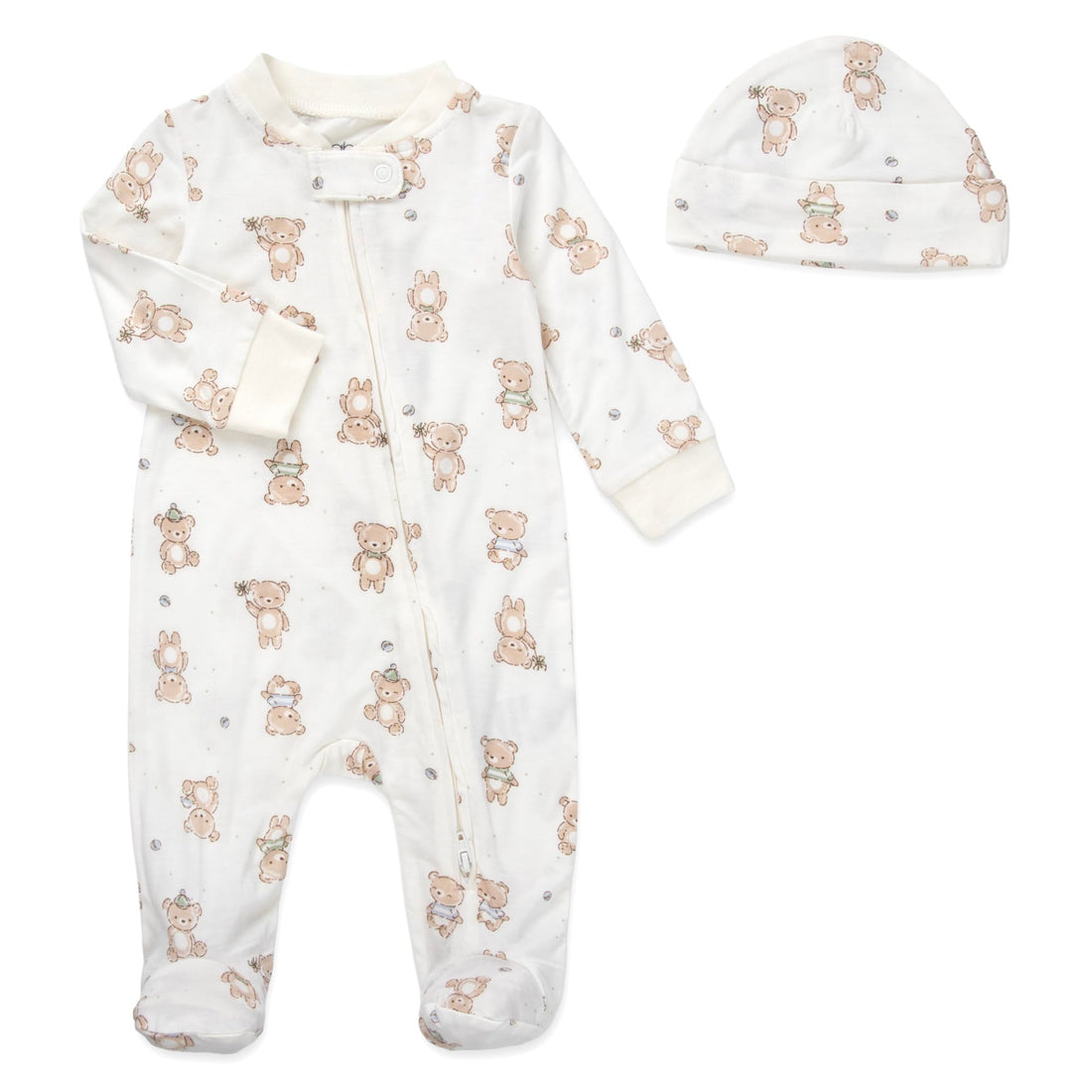 Newborn Baby 4 Piece Coming Home Outfit Gift Set – Footie Sleeper, Blanket, Headband & Ornament for Boys & Girls
