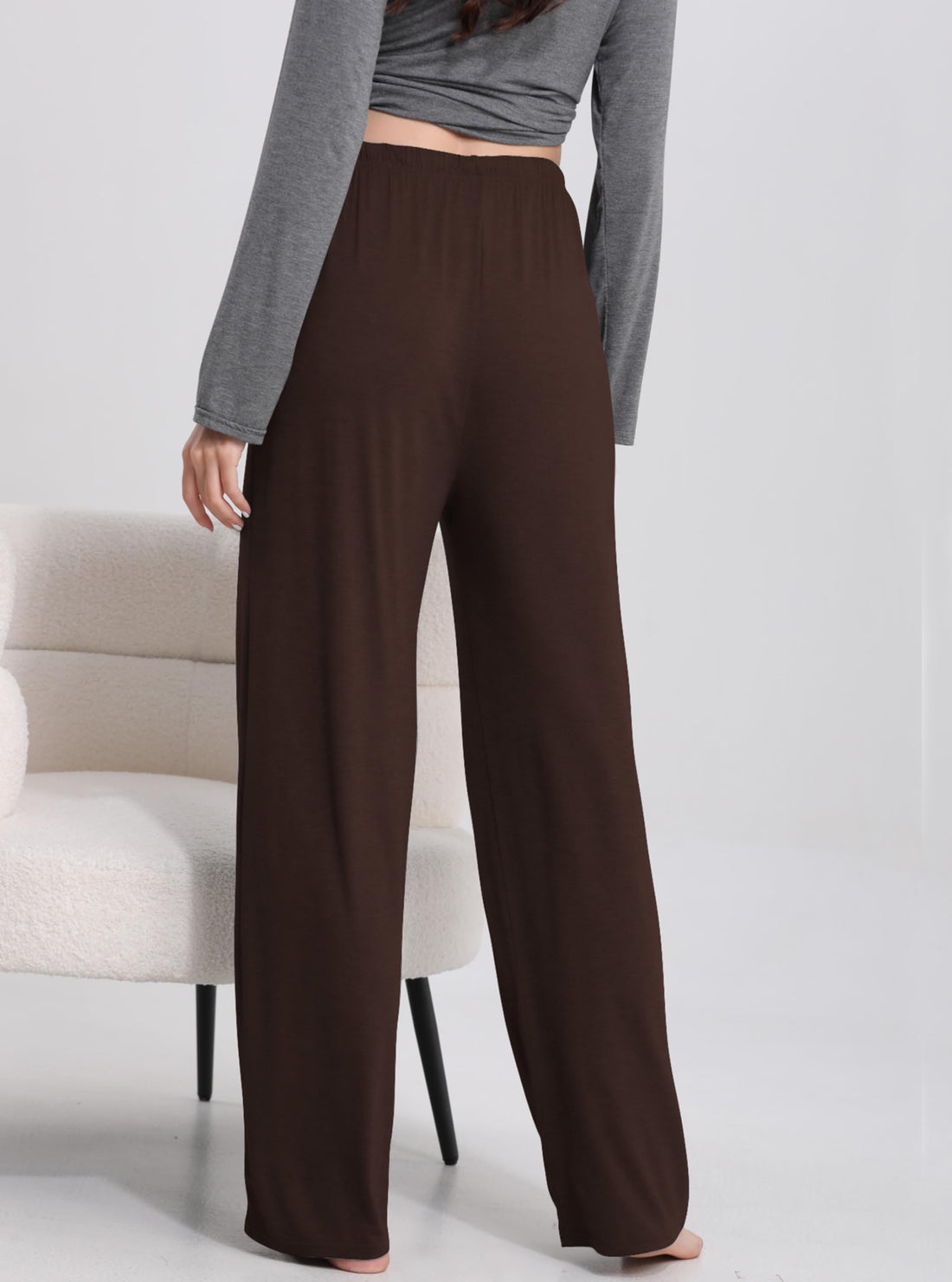FEQO 3 Pack Women's Lounge Pants Wide Leg Yoga Pants Soft Pajama Bottoms Drawstring Casual Loose Sweatpants